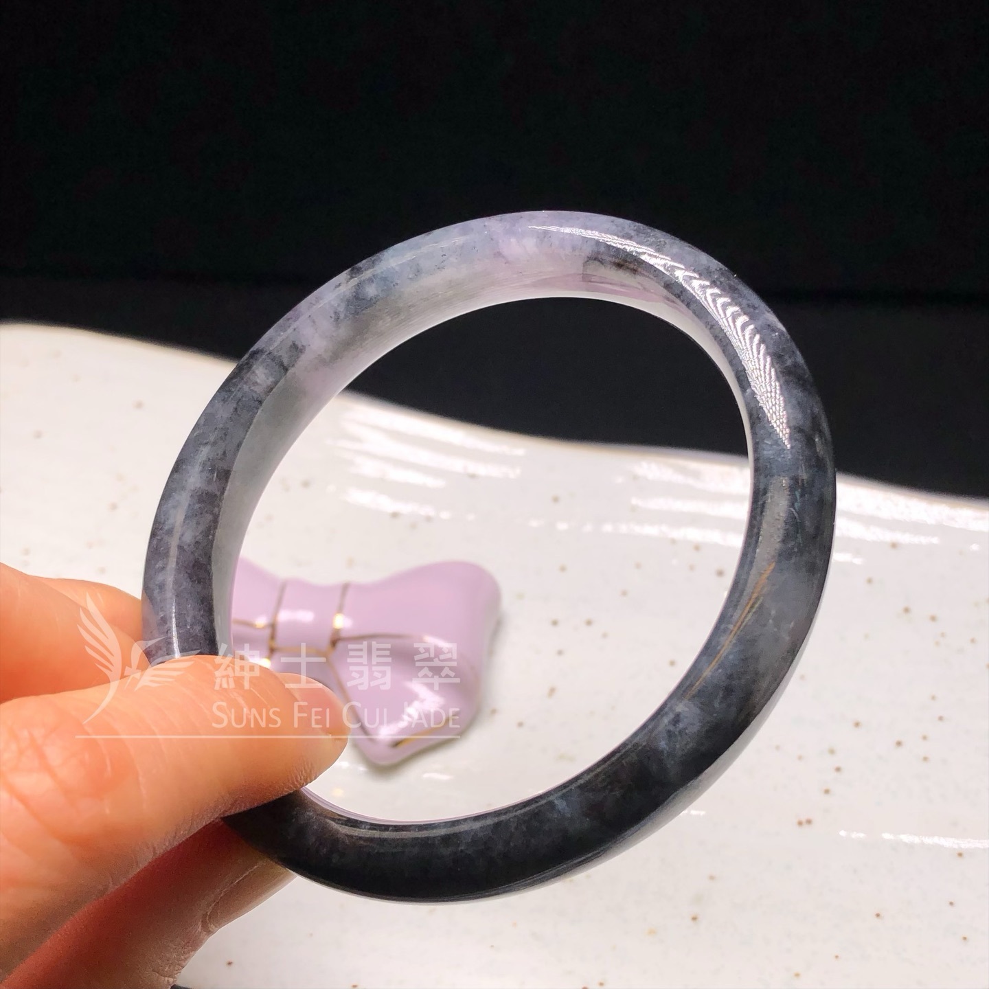 紫底烏雞貴妃鐲60.2mm