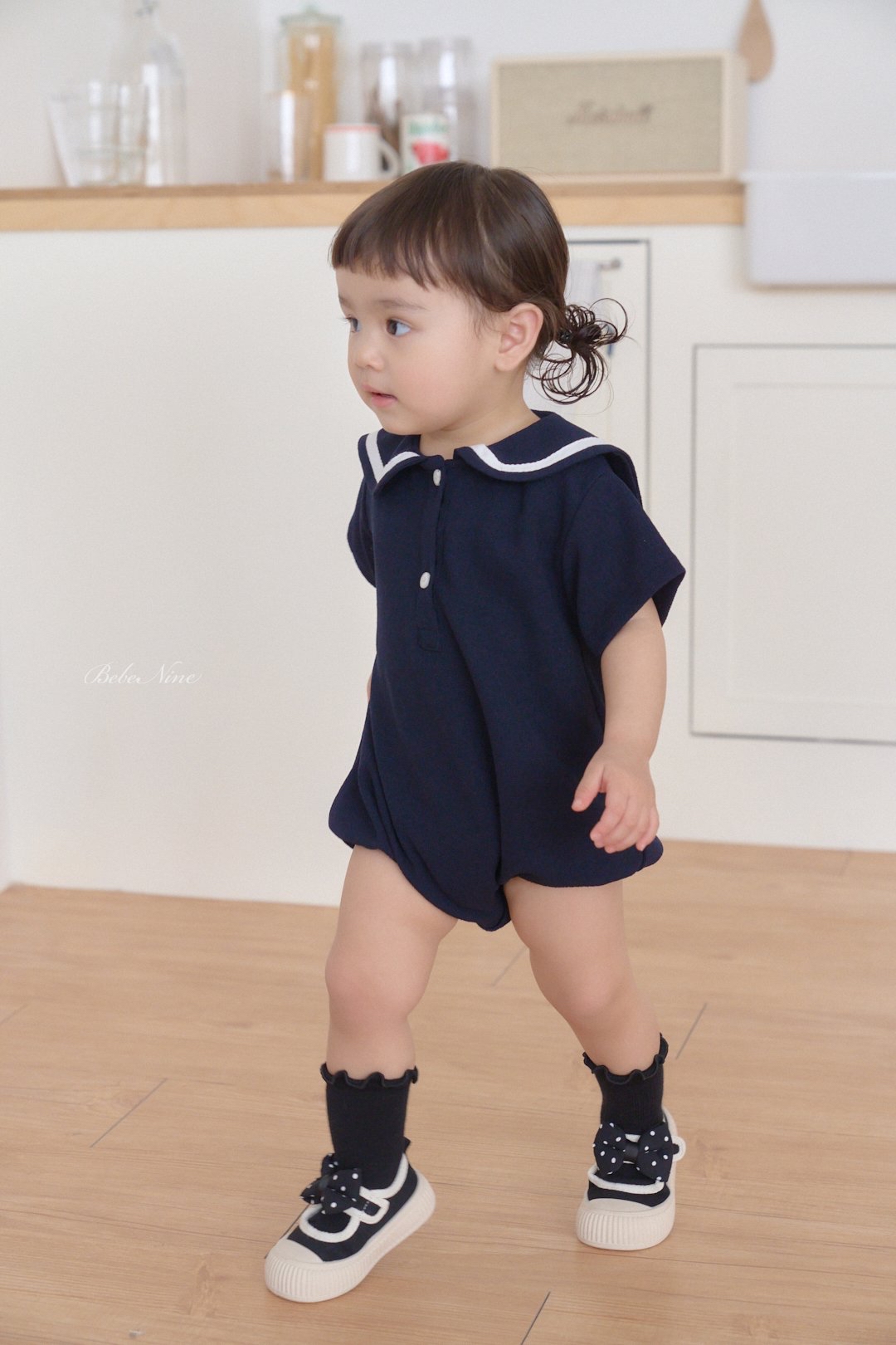 ☀️預訂 韓國直送☀️🇰🇷Bebenine兩色海洋風水手領短袖包屁衣