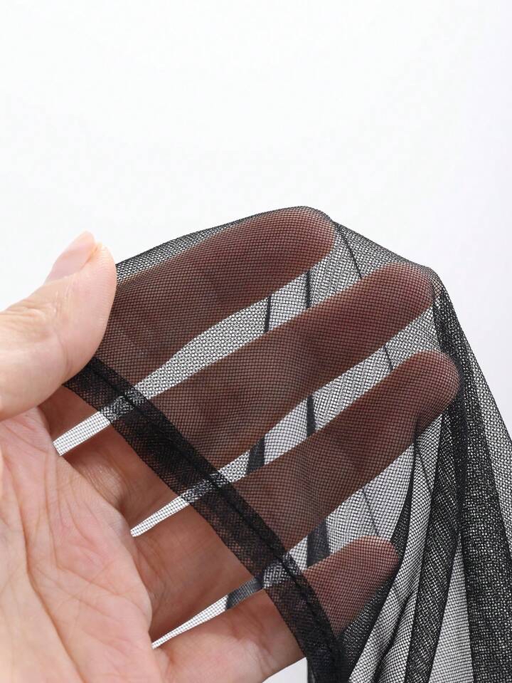 (兩色）薄紗拼接上衣