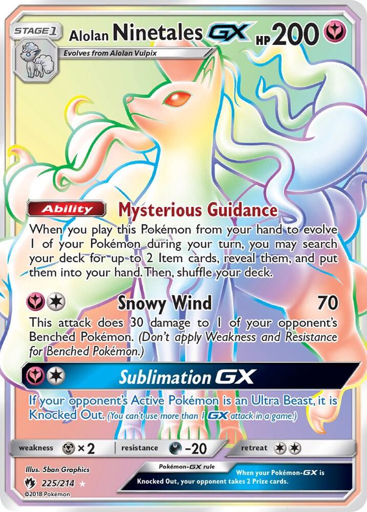 Alolan Ninetales GX (Secret) - SM - Lost Thunder (SM8)