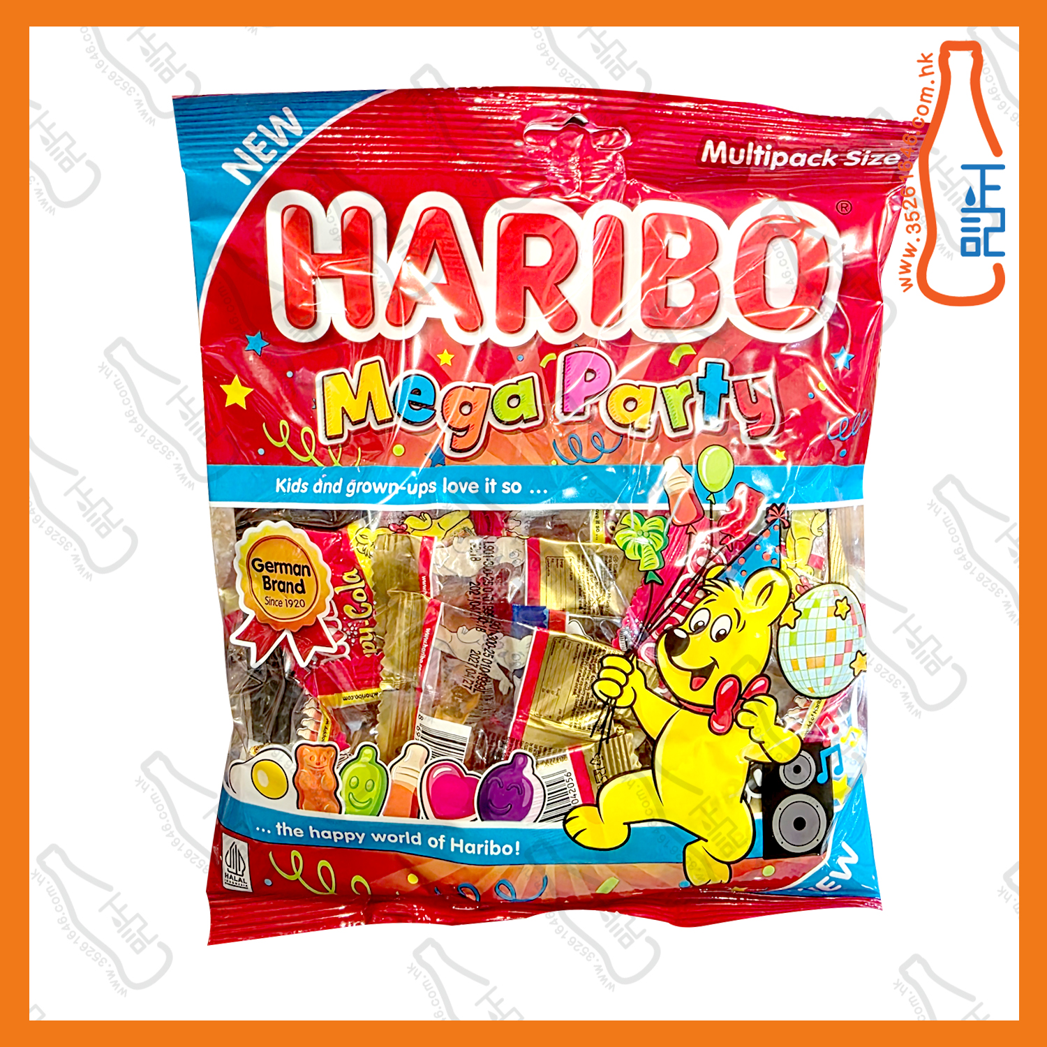 ==Haribo 繽紛派對橡皮糖(Mega Party) 200g /袋