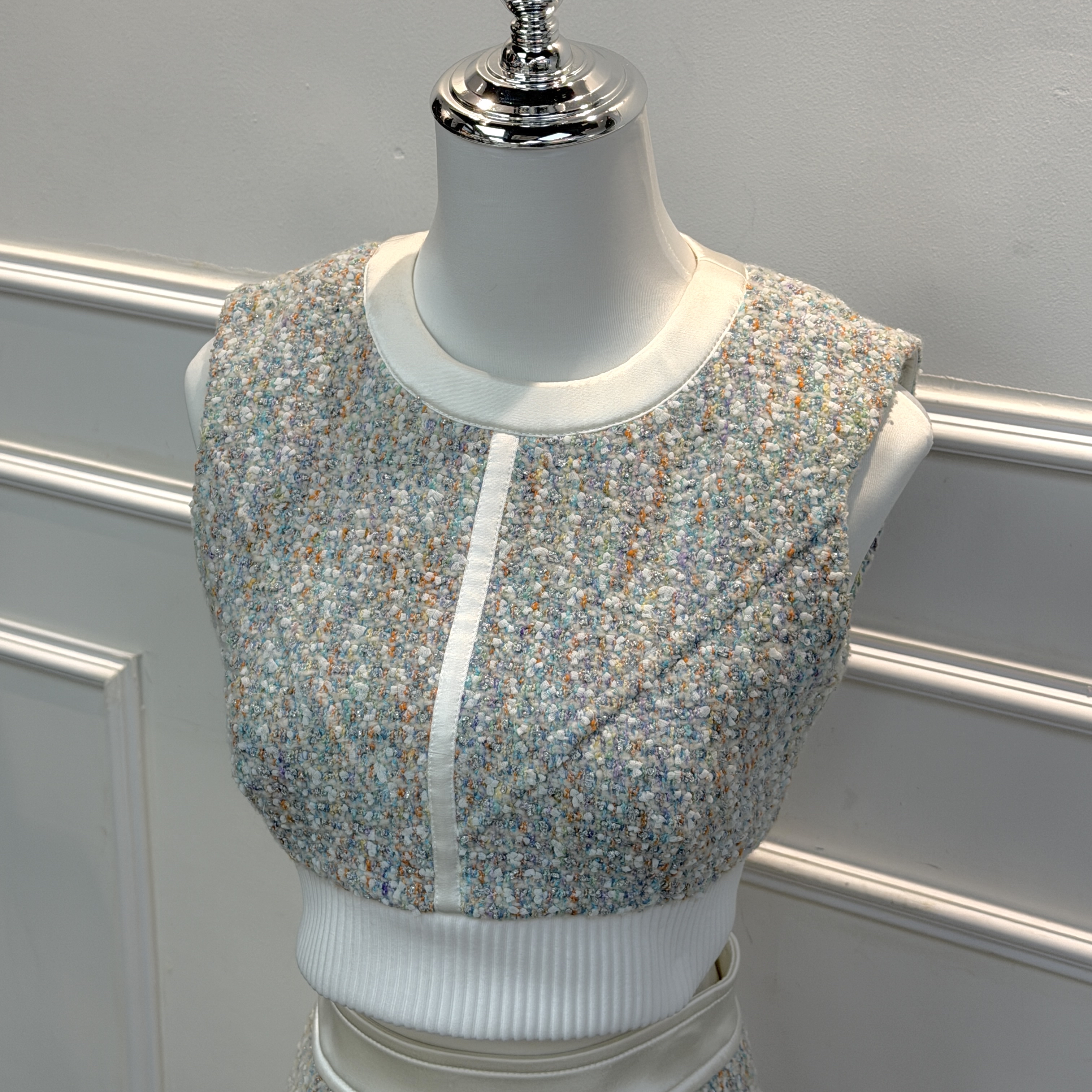 Louis Vuitton 路易威登吊帶羊毛混紡彩色小香風套裝