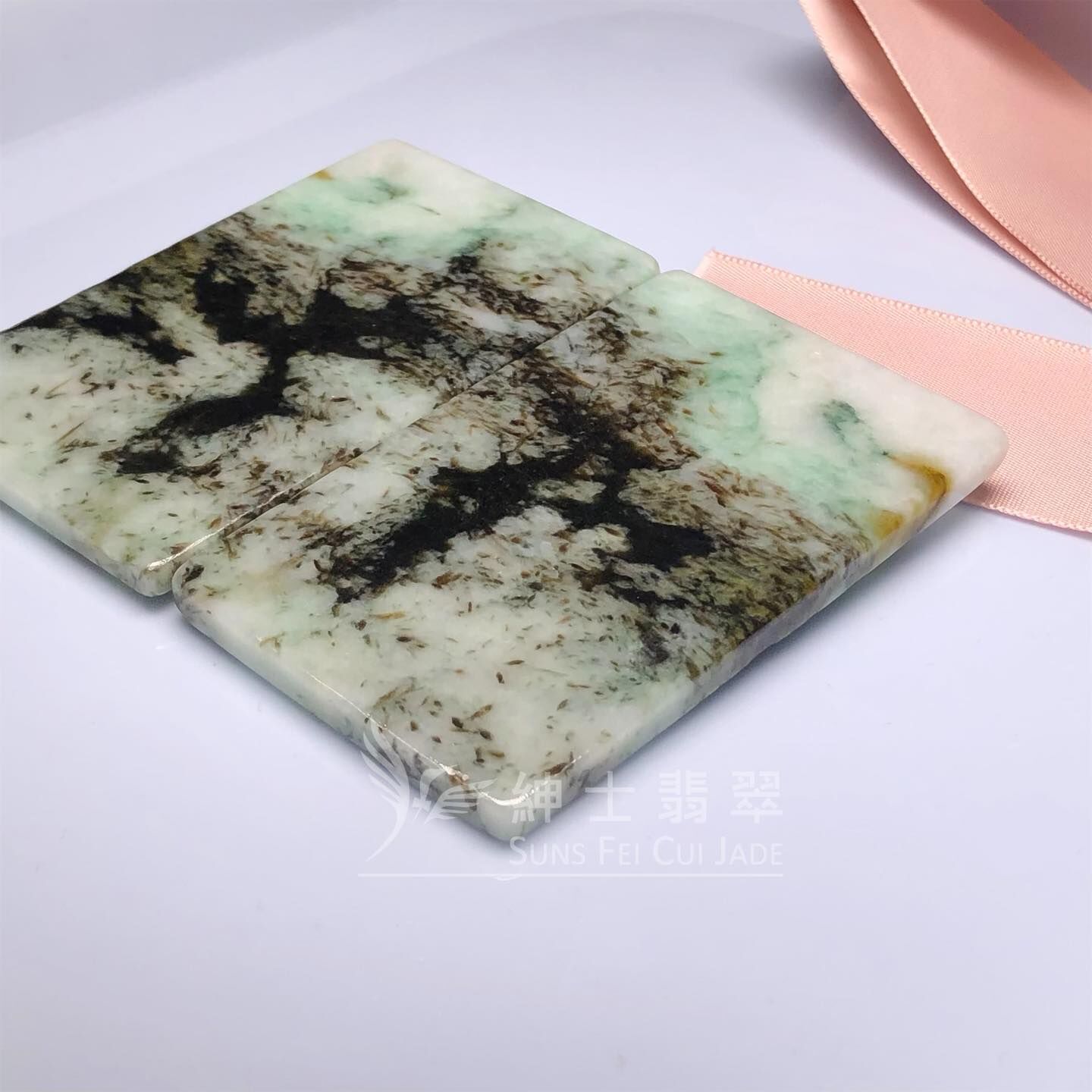 翡翠無事牌一對