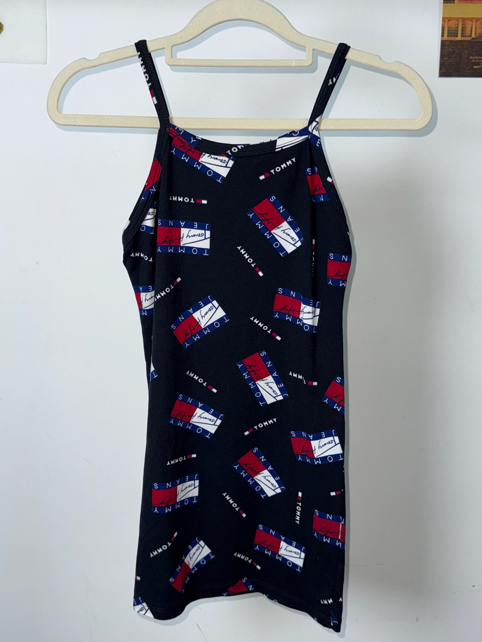 [On Sale] Retro Tommy Jeans All-Over Logo Print Cami Dress