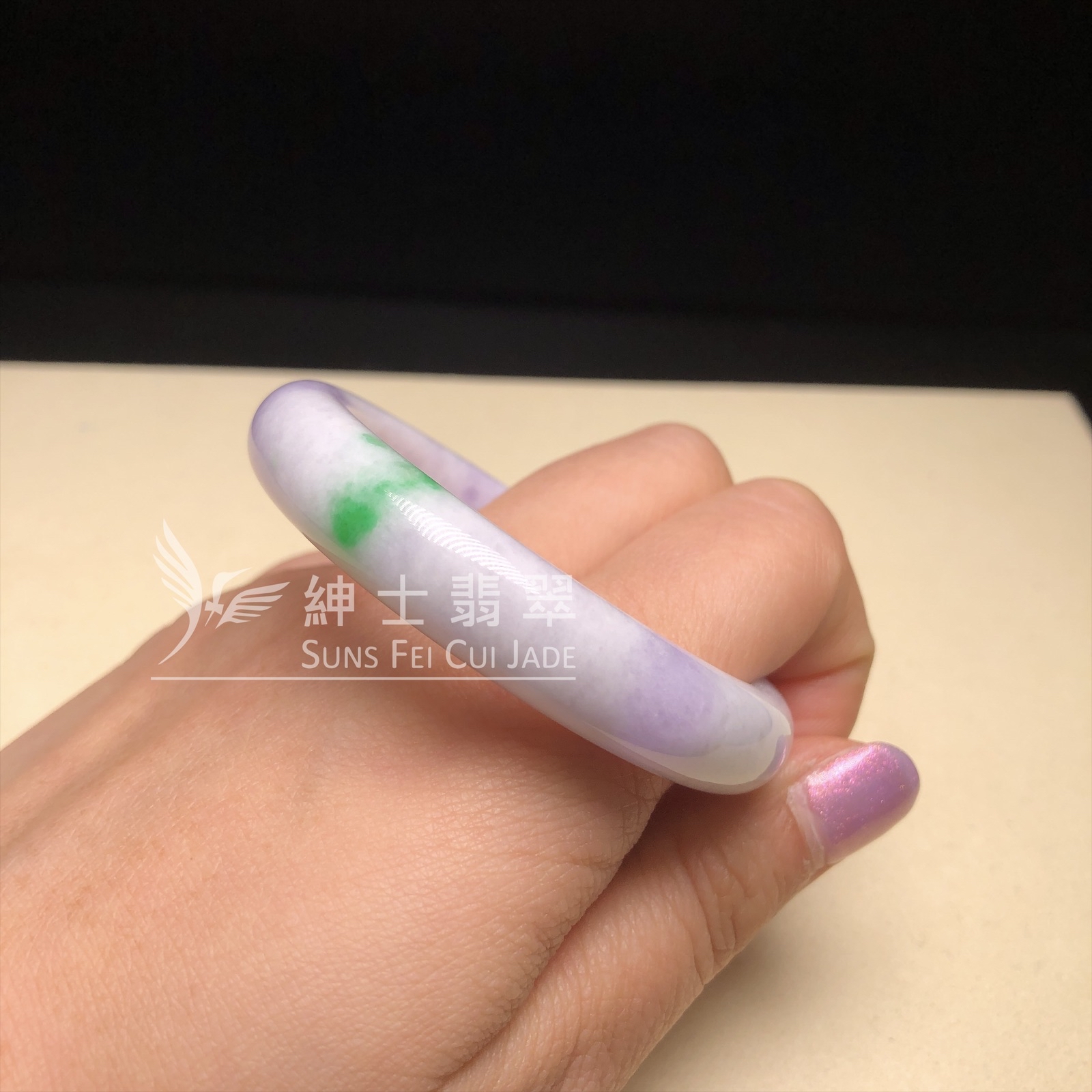 紫帶飄翠福鐲48.2mm  YM00143