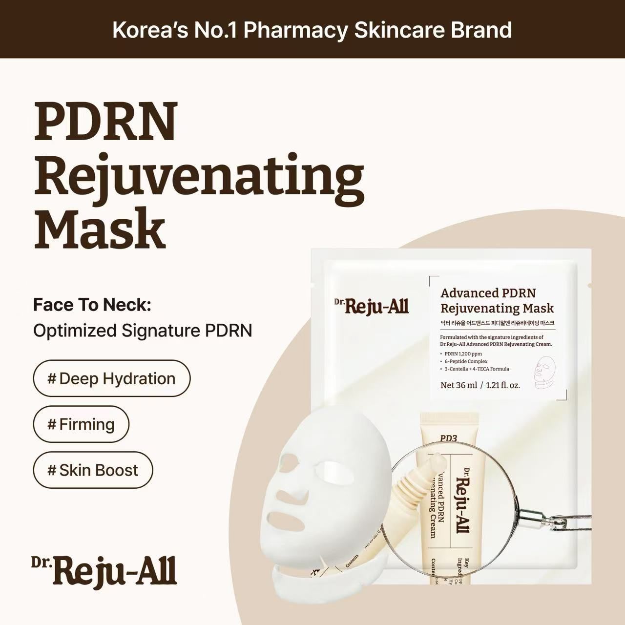 Dr. Reju-All PD2 高效 PDRN 煥顏修護面膜 4片