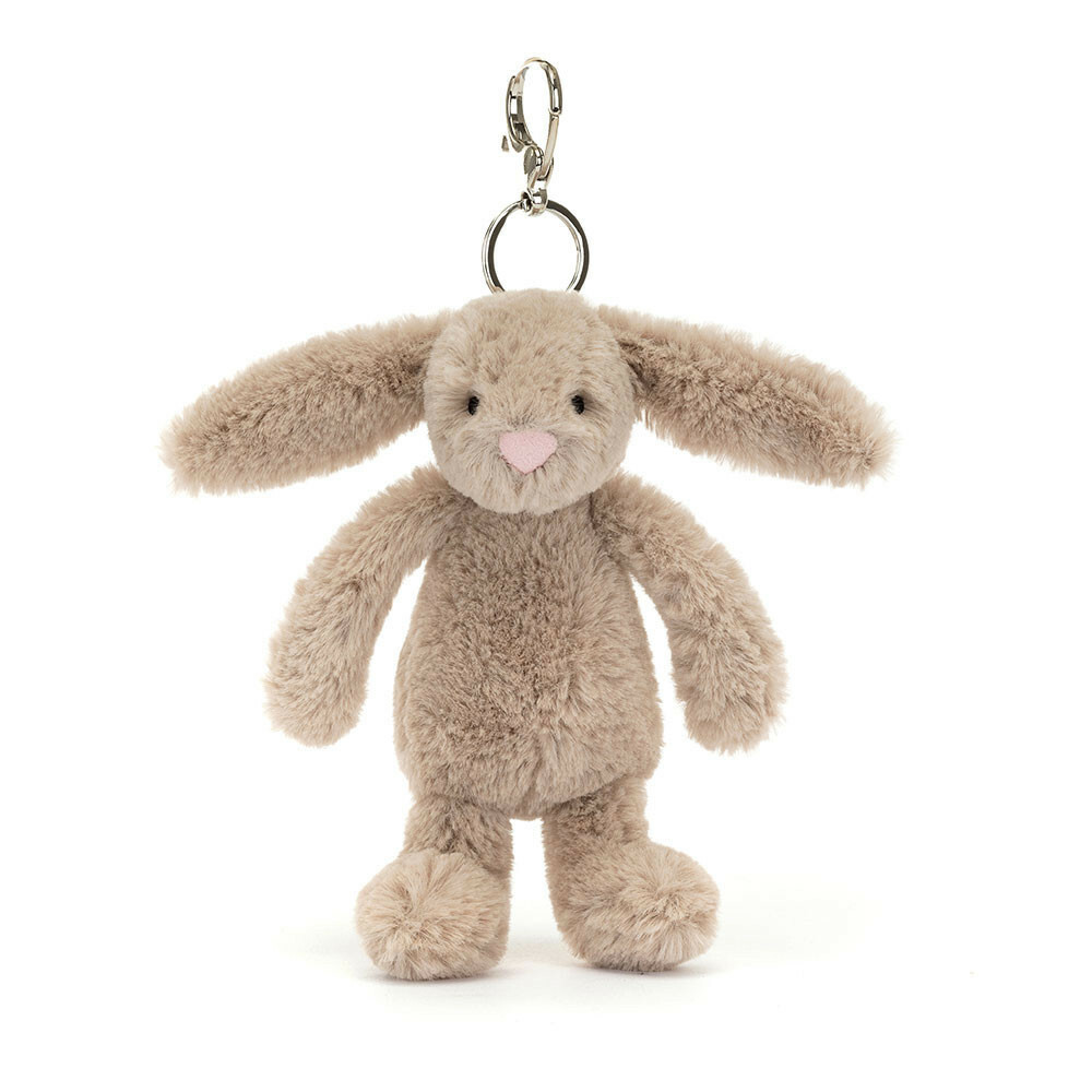 JELLYCAT Bashful Beige Bunny Bag Charm 純色卡其兔兔鎖匙扣