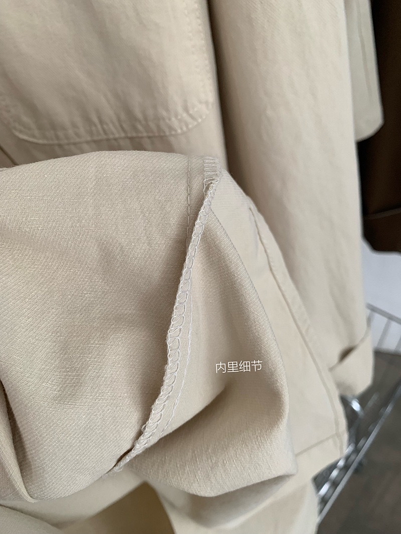 韩版复古宽松单排扣长袖衬衫+高腰屁帘套装