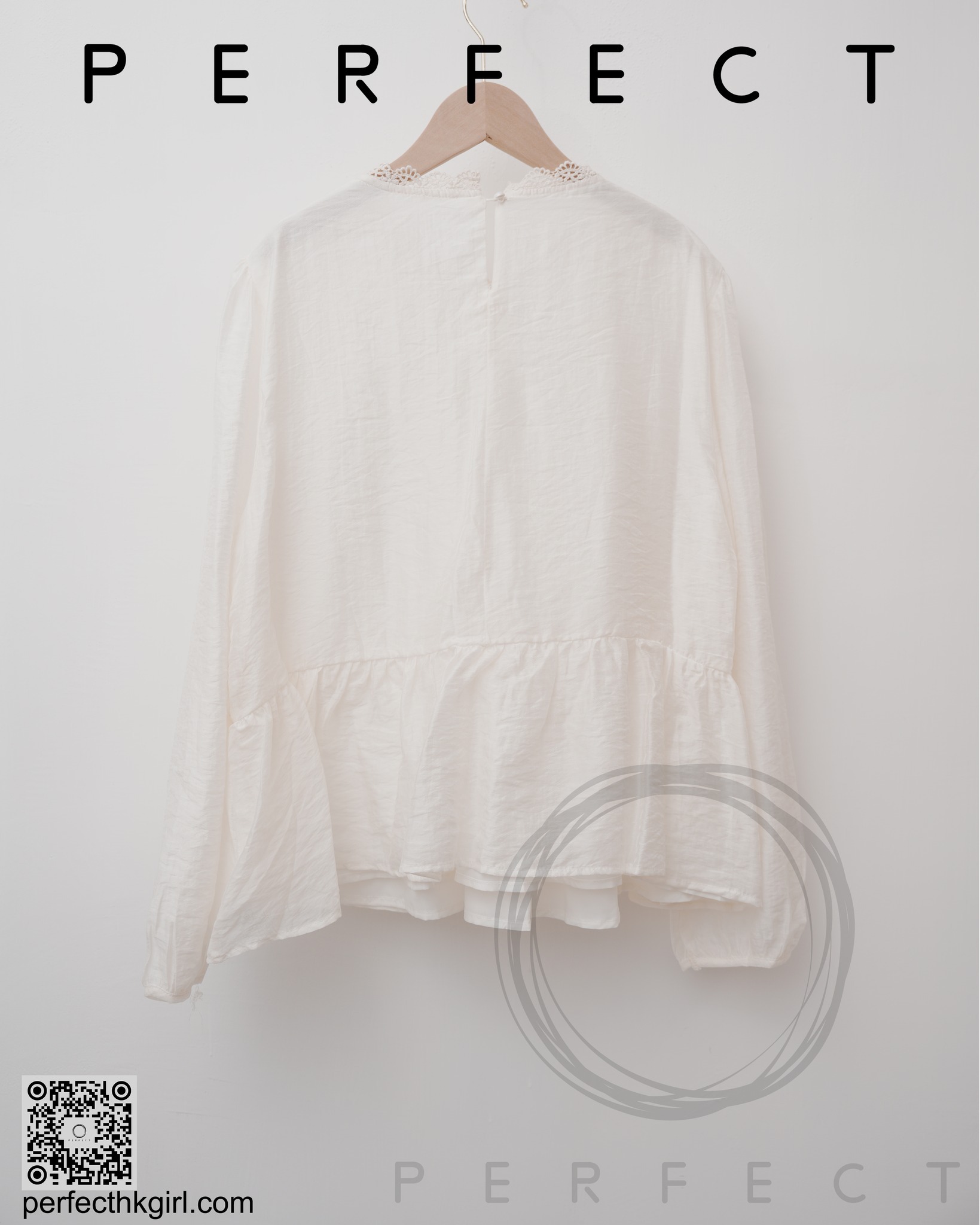 T0005_優雅假兩件文青喱士上衣（百搭米色）