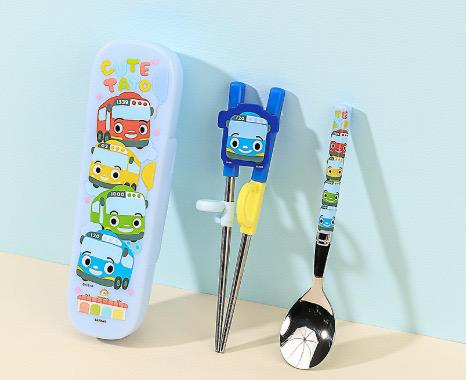 韓國直送🇰🇷-Tayo 匙羹 +筷子連收納盒餐具套裝