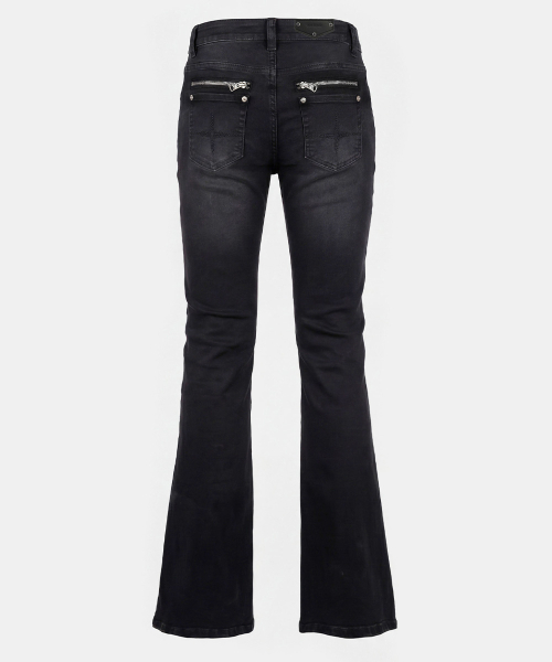 Viper Mid-Rise Bootcut Pants - Washed Black - 바이퍼 미드라이즈 붓컷 팬츠 - 워시드블랙