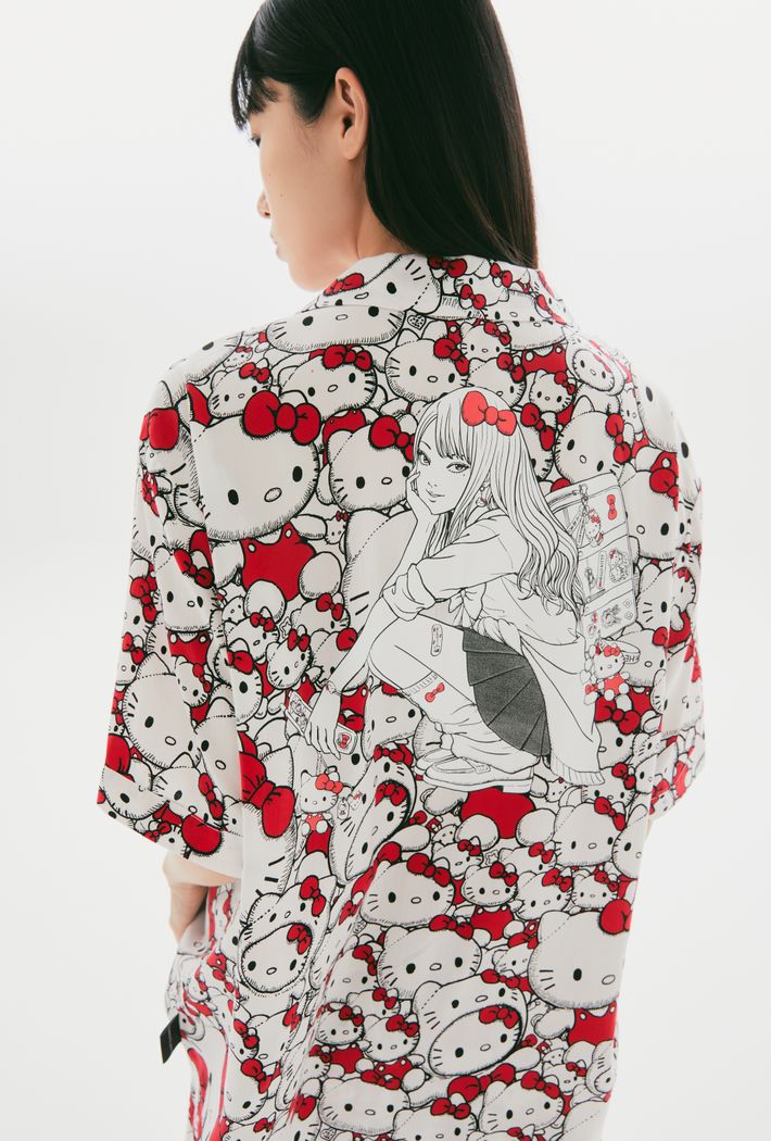 【韓國】HELLO KITTY x 伊藤潤二 短袖睡衣