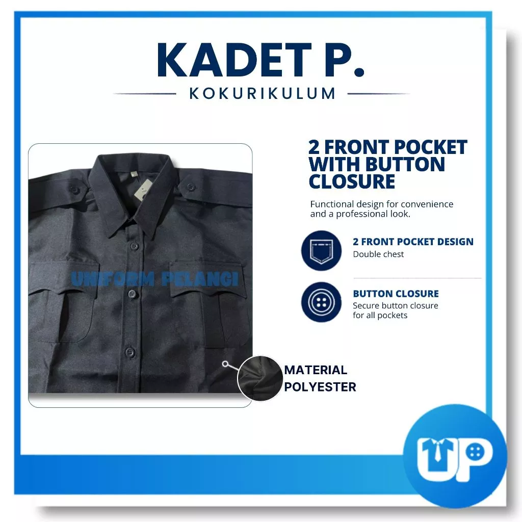 (SET LENGKAP) Kadet Polis Pakaian Seragam Uniform Lengakap Sekolah Menengah