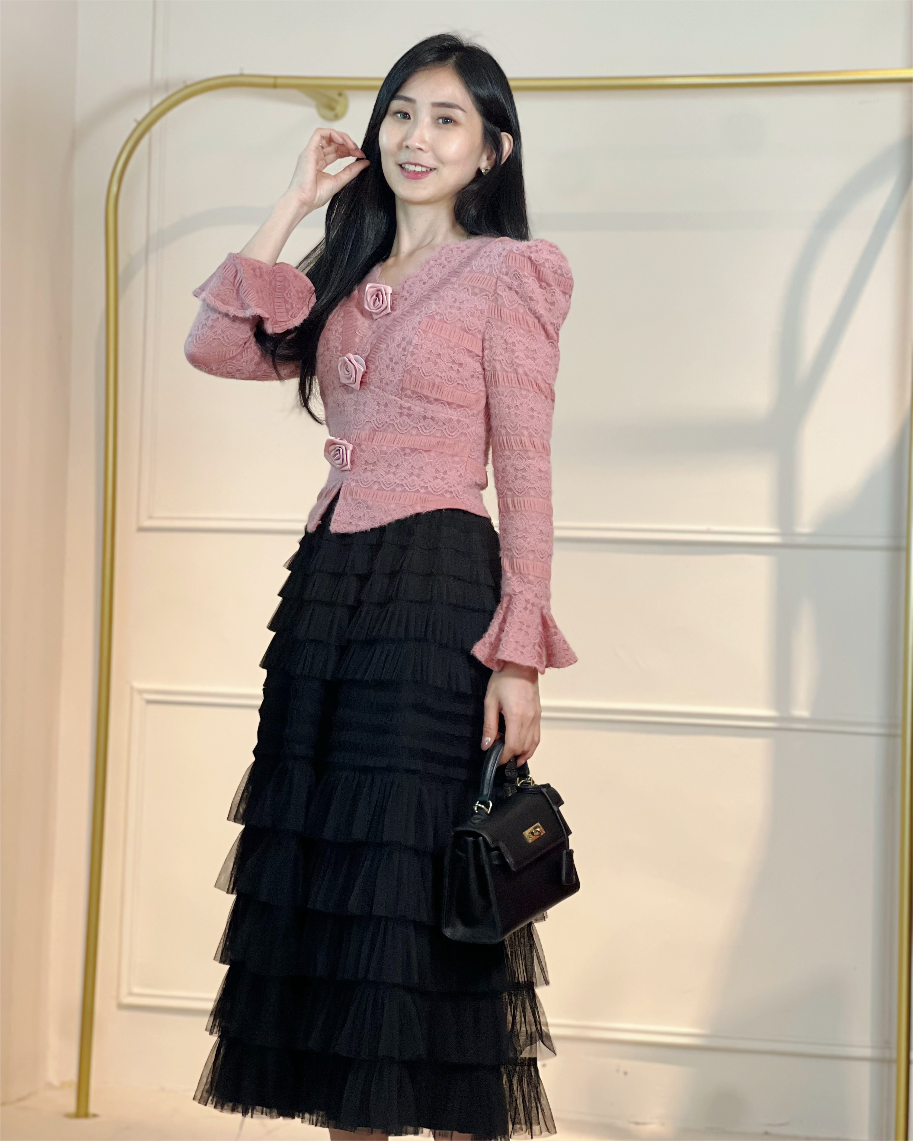 5076 Camille Vintage Lace Top