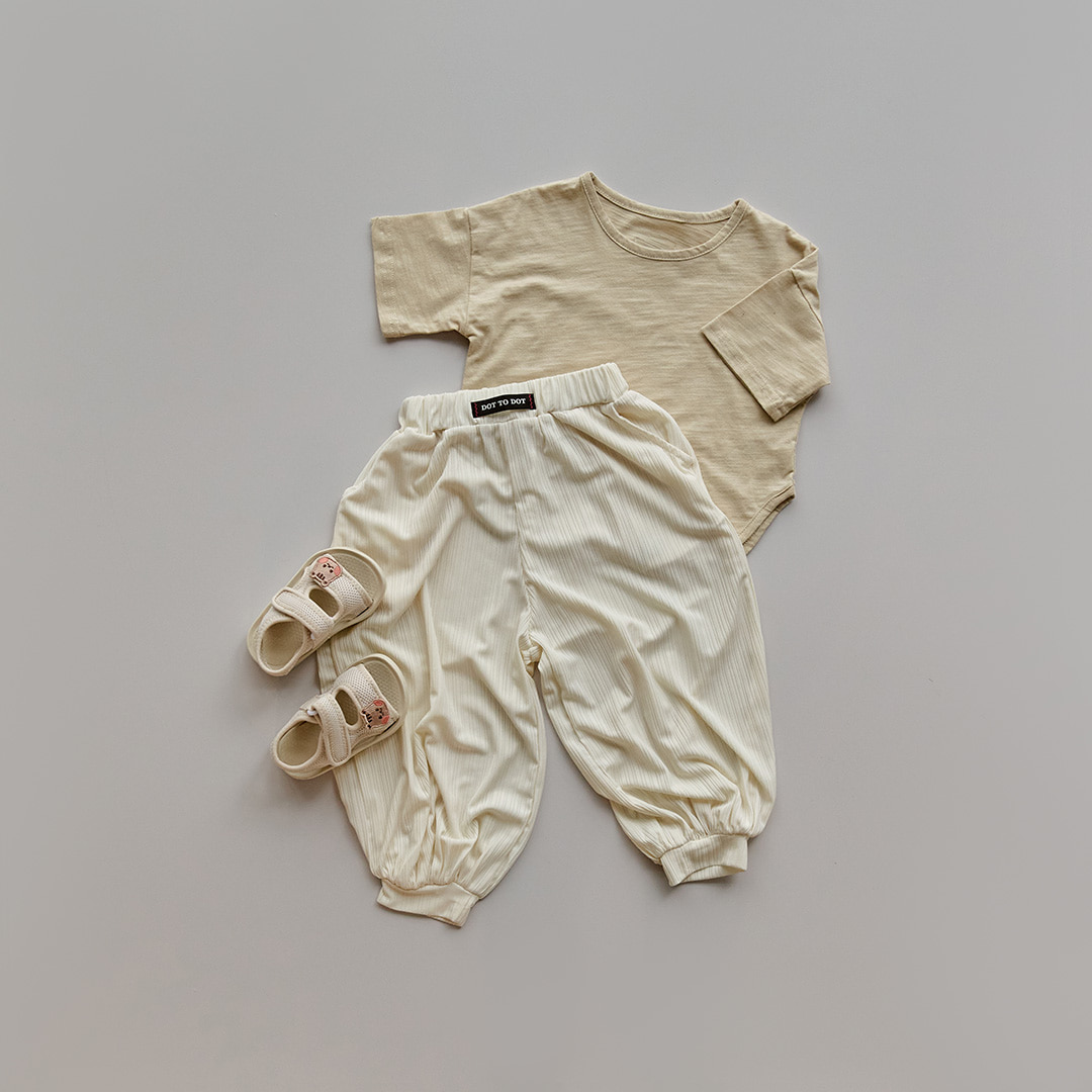 DOTTODOT 竹節紋理純色T恤