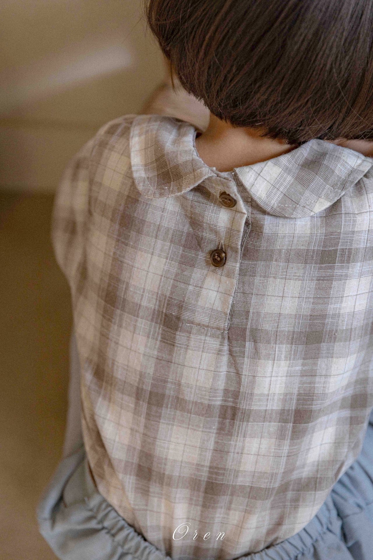 ☀️預訂 韓國直送☀️🇰🇷Oren Oliver兩色格紋純棉圓領短袖包屁衣/上下套裝