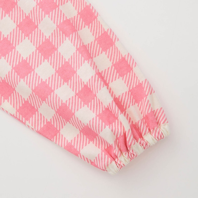 🇯🇵預訂 日本直送🇯🇵Sanrio兩色人物印花格紋摺領長袖上衣