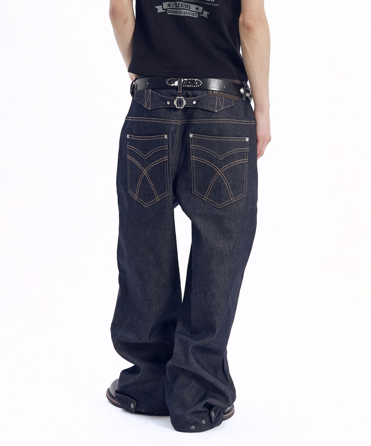 🇰🇷訂購｜AAKAM 26SS｜Steve Cinch Back Denim Pants 2色 