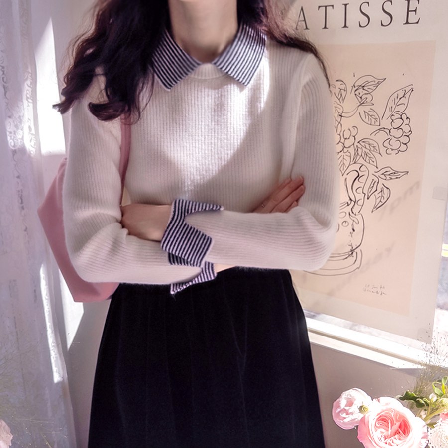❥ Kirstin 領口柔軟針織衫。