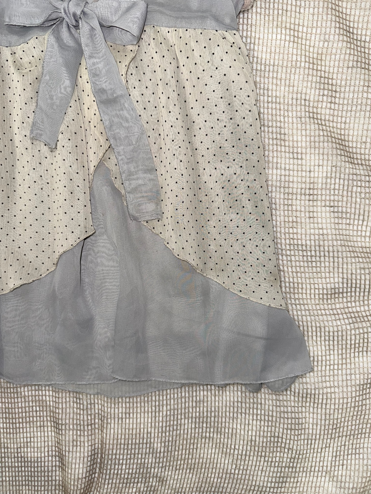 Cottagecore Chiffon Tank Top with Ribbon Bow & Ruffles