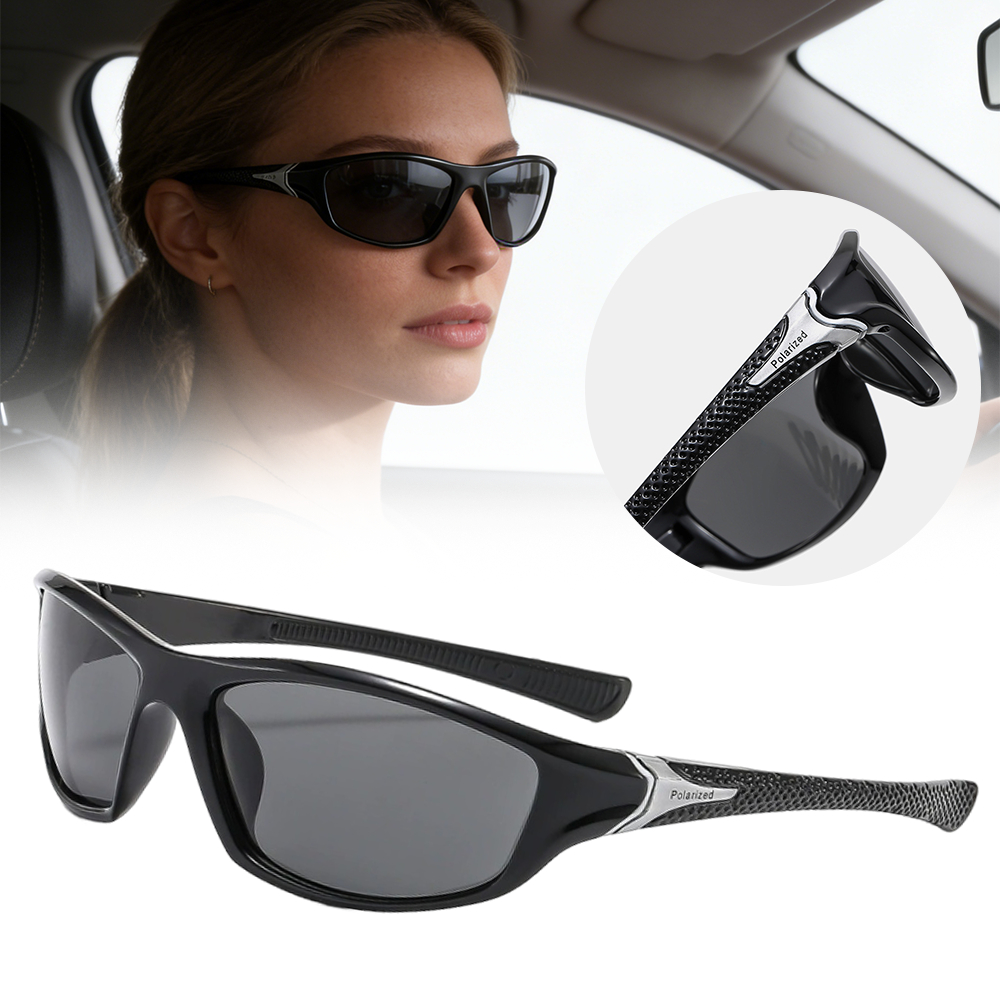 偏光運動墨鏡 黑灰 UB0266