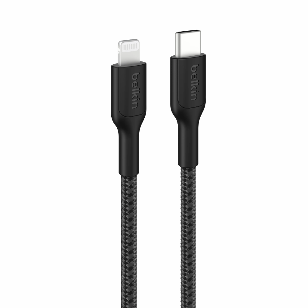 belkin BoostCharge Pro Braided USB-C with Lightning 編織連接線 (27W) CAA022fq1MBK / CAA022fq2MBK 香港行貨
