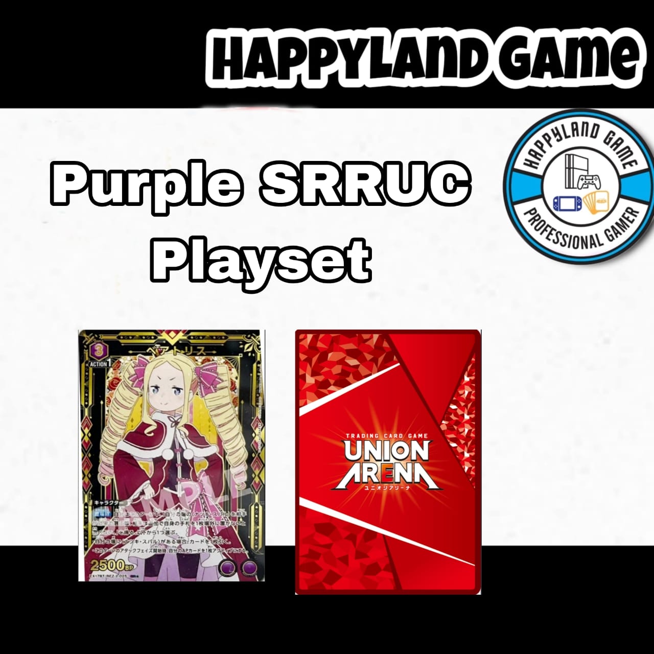 Union Arena TCG Rezero Vol 2 - Purple SRRUC Playset (Pre-Order)
