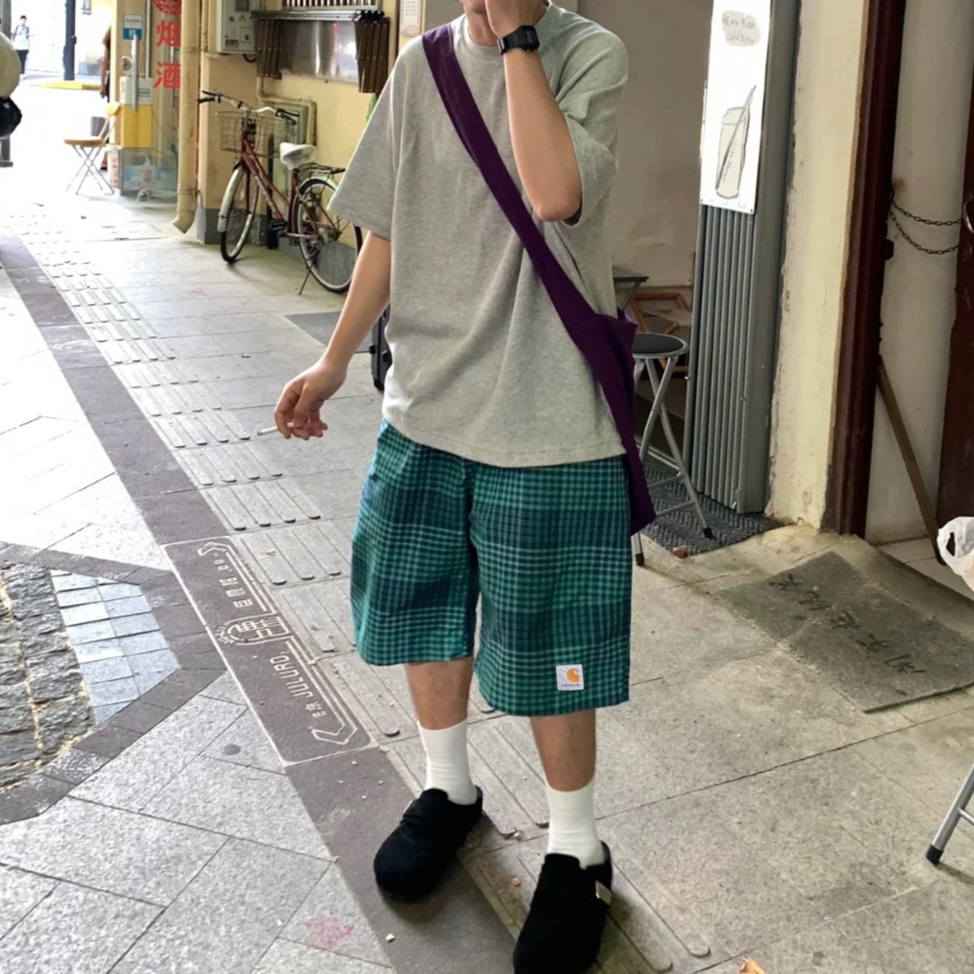 預訂 Car hartt 慵懶藍格休閒褲