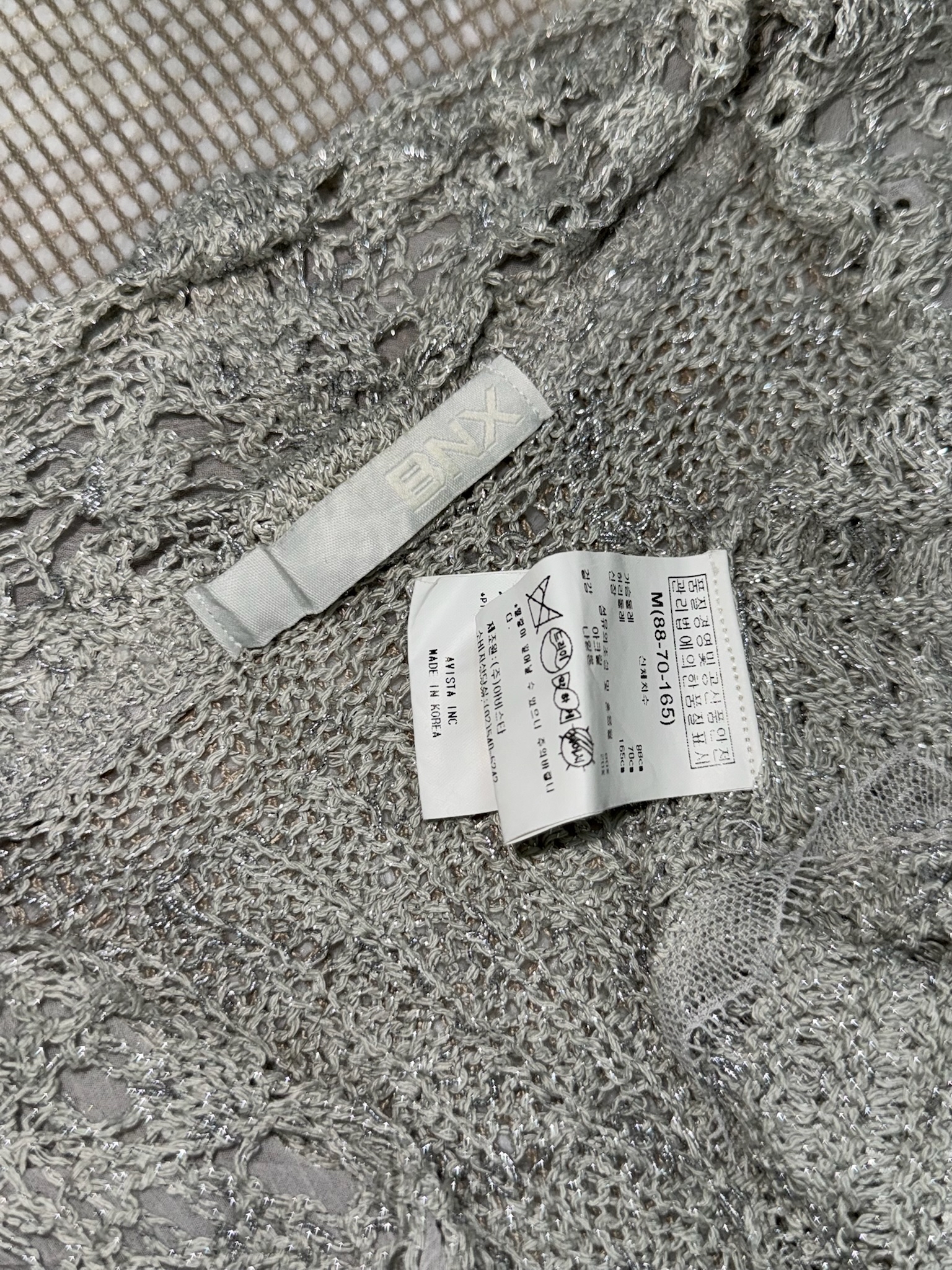 Vintage Mori Silver Ruffled Lace Bolero Shrug