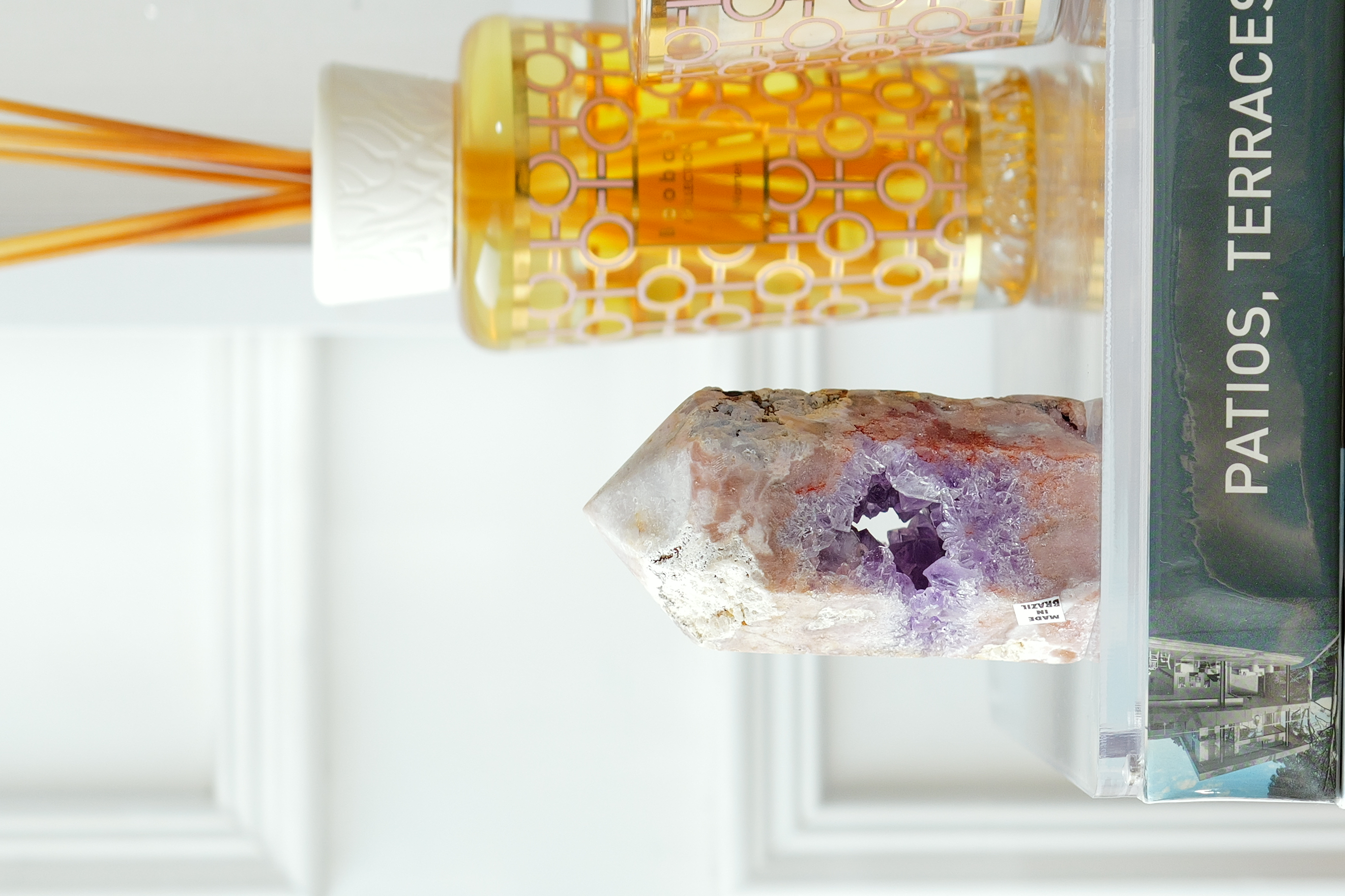 ༒10.2cm粉紅紫水晶 共生紫晶洞 晶牙六角柱༒ PA.6808C30GMm8-RA22*9js