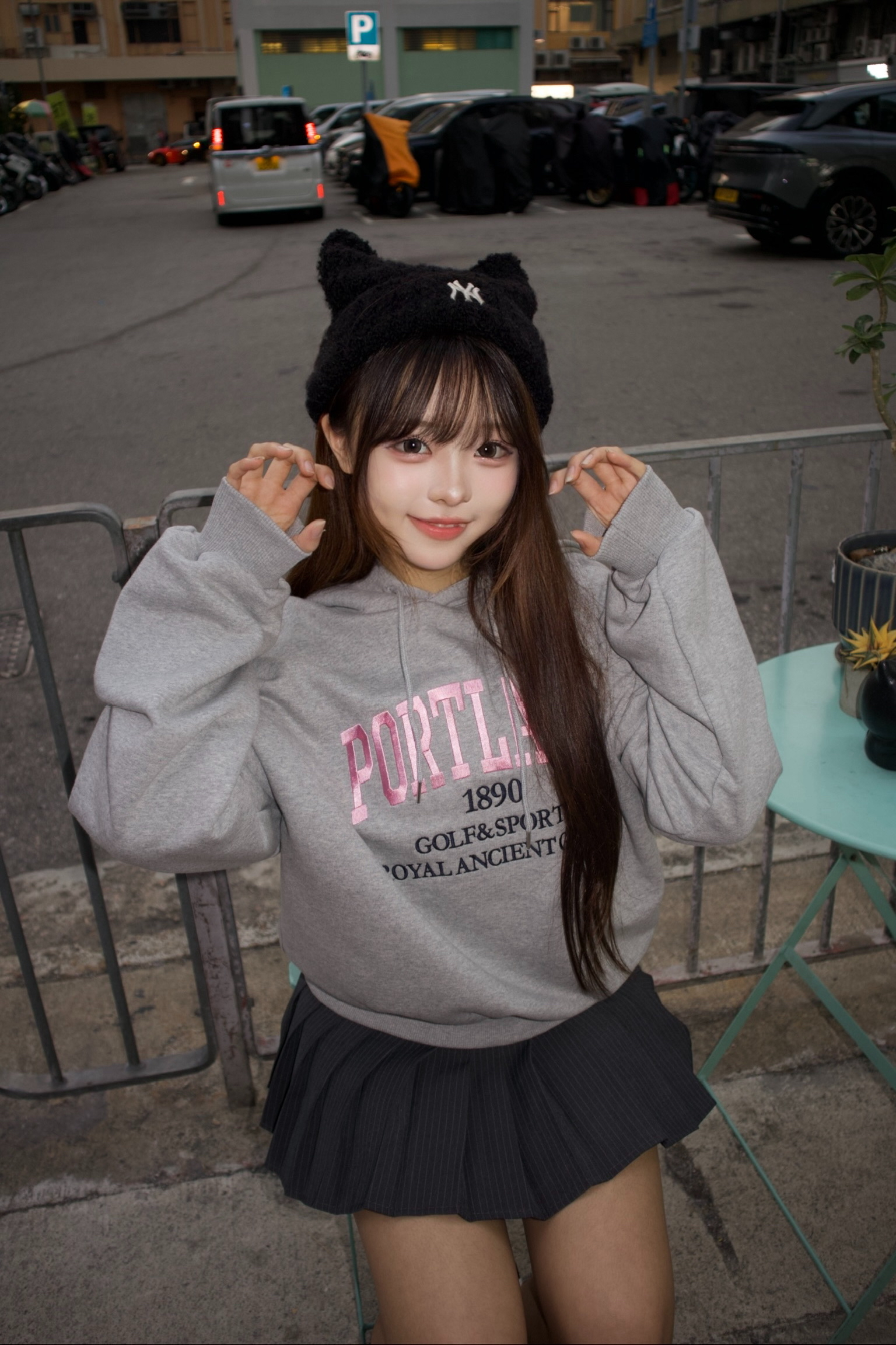 韓國高質刺繡字母衛衣 連帽