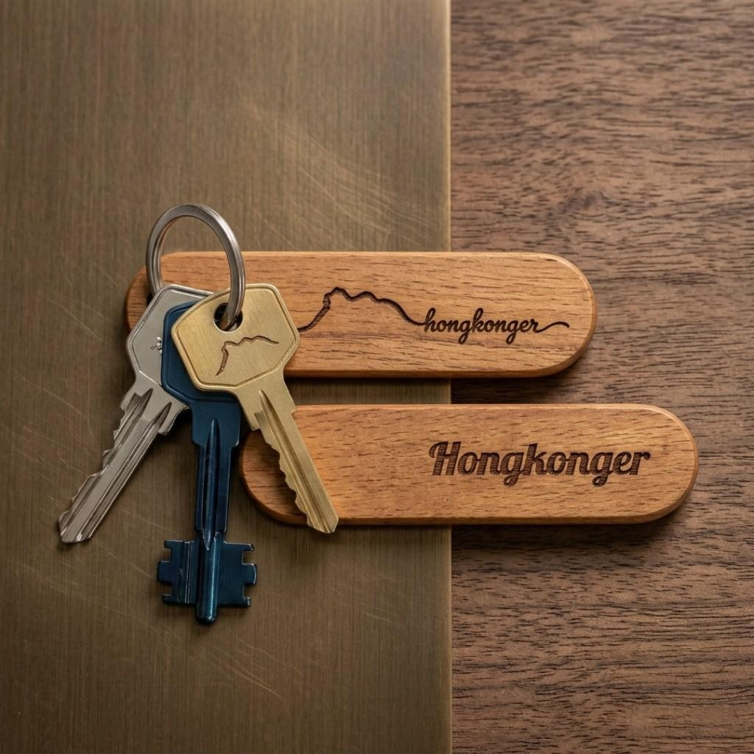 HONGKONGER 木製磁吸鎖匙擺放器 (專屬刻名)