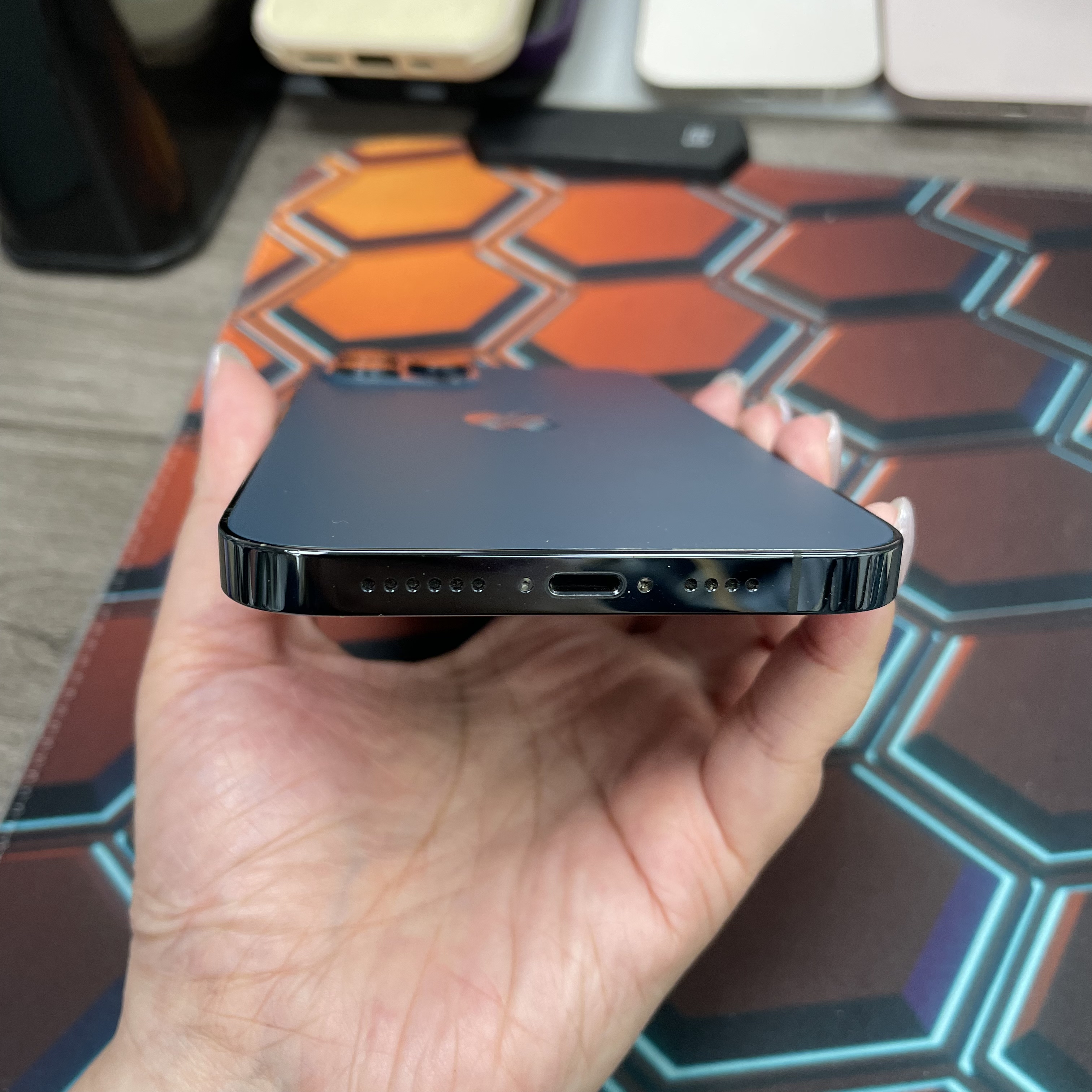 *6819 12 Pro max 超靚機 128GB 電75 藍色 blue