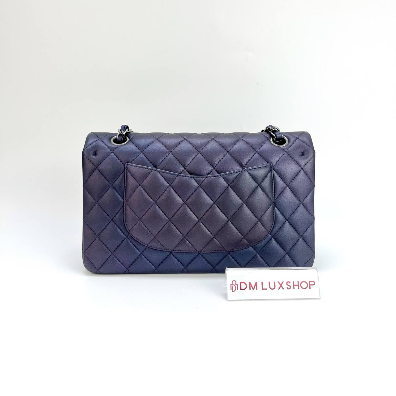Chanel Iridescent Purple Medium CF Lambskin SHW (Microchip)