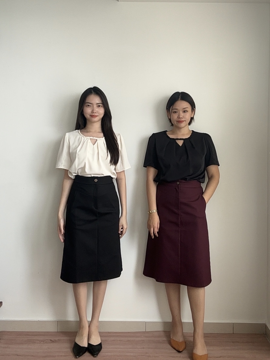 S2004 A Line Midi Skirt - 3 Colors 