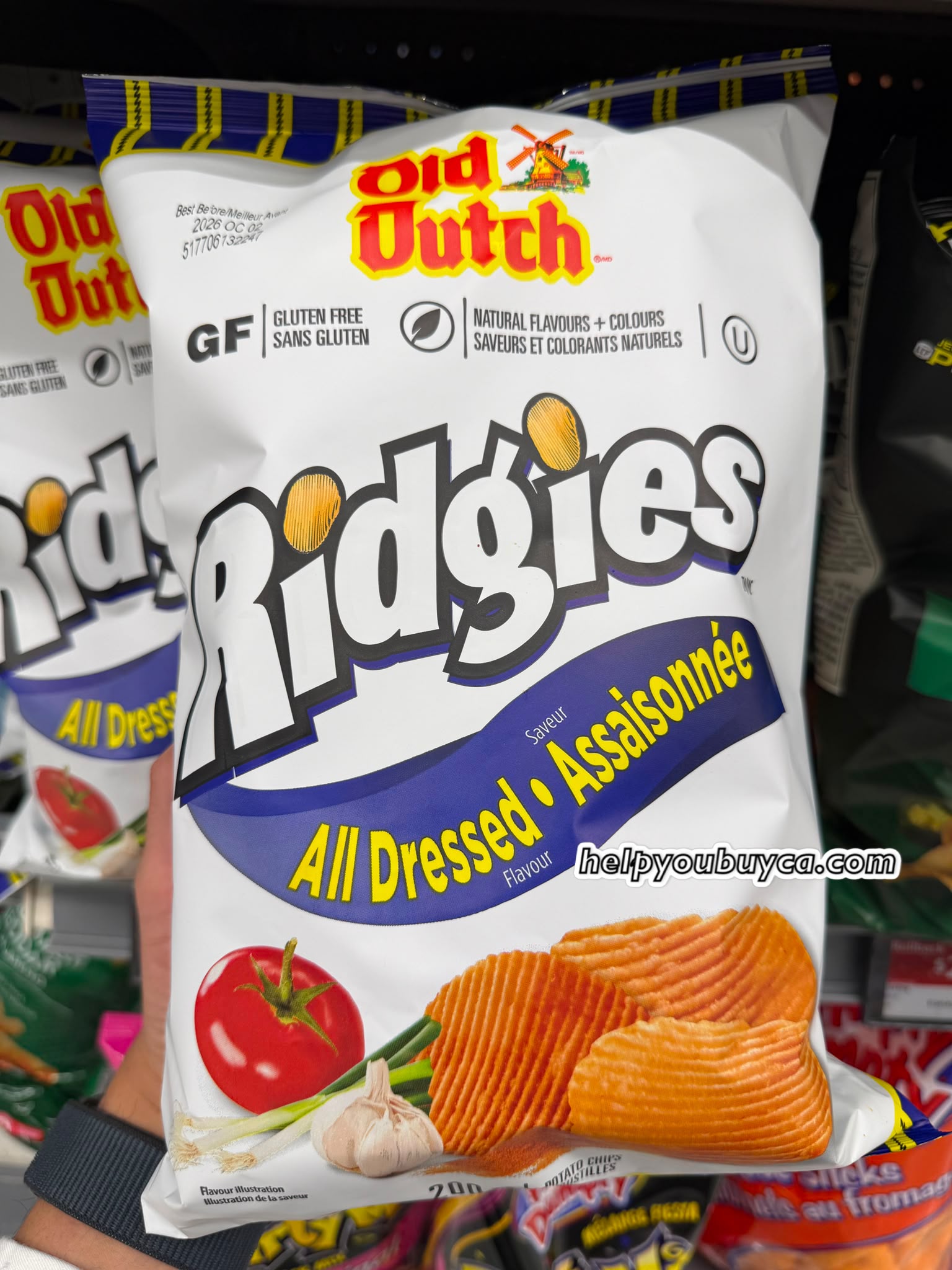 【香港超市買唔到】Old Dutch 薯片系列 200g - Ketchup 經典茄汁味 / Ridgies All Dressed