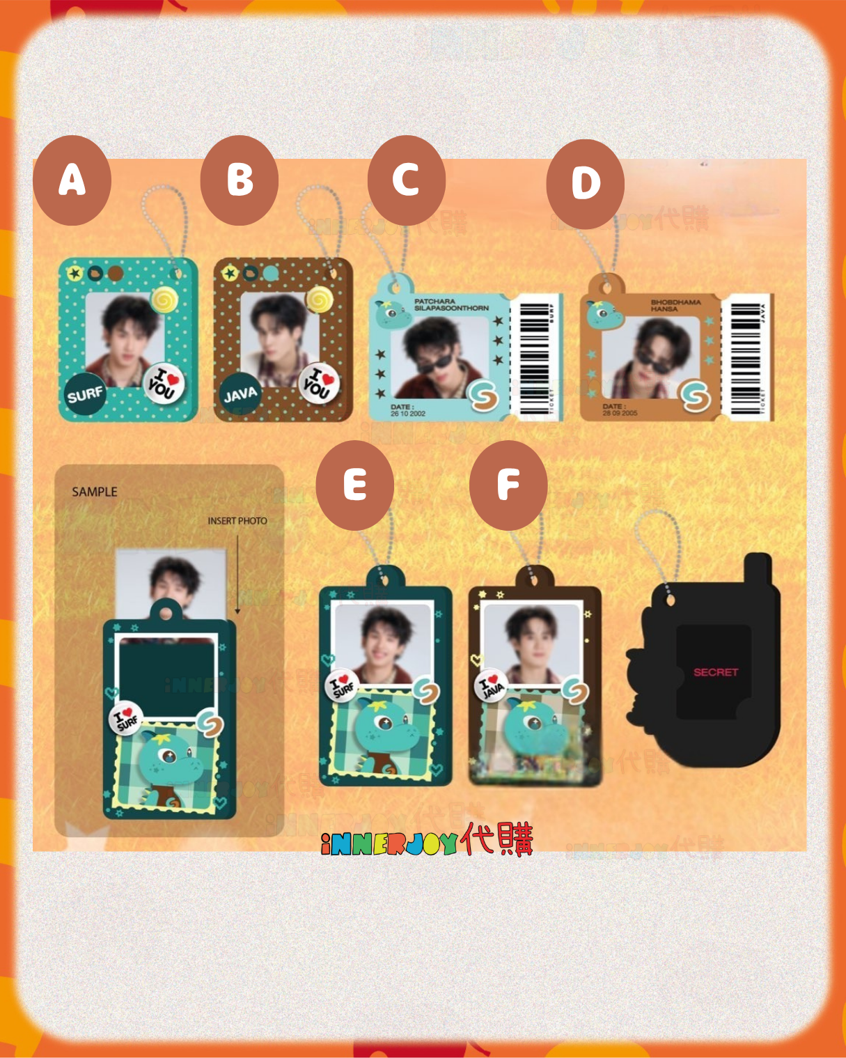 現場代抽  (24/4 中午12點截止) | GMM GASHA扭蛋代抽 - Surf Java 1st Fan Meeting In Thailand 橡膠相框鑰匙扣 連照片 官方周邊