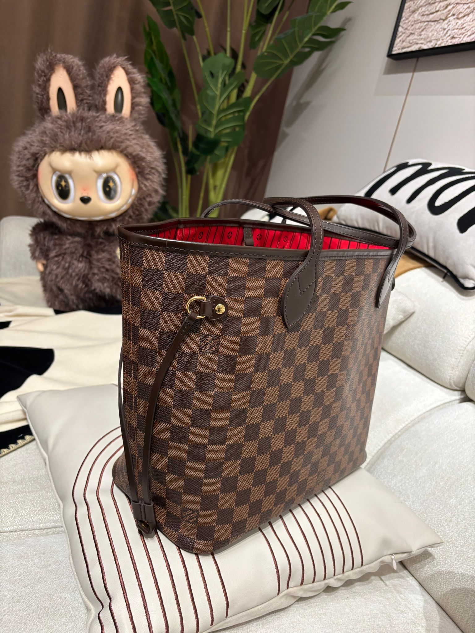 LV Neverfull MM Damier 100%Authentic, 98%New ✅Dust bag