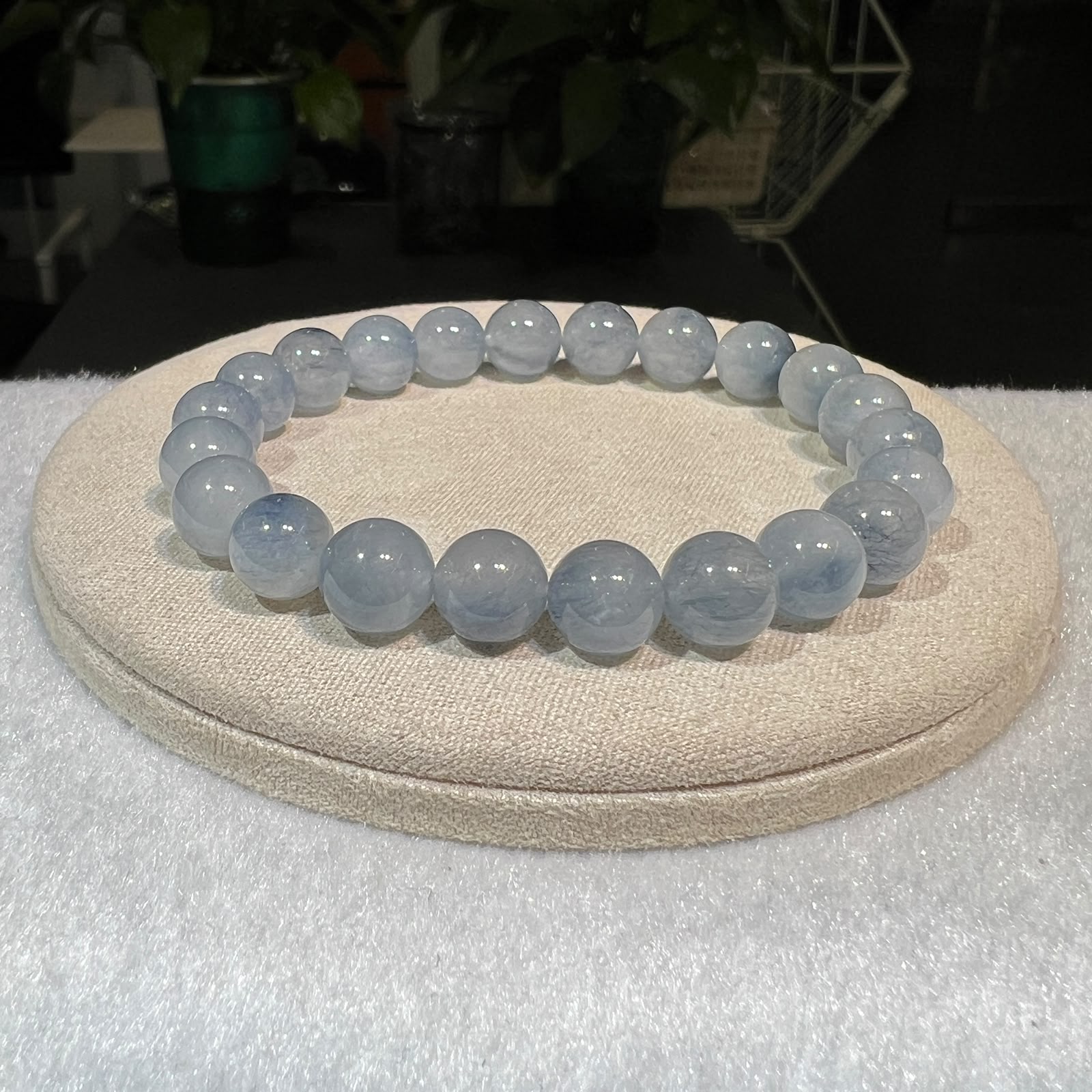 藍兔毛手串 8.5mm+/- #CA0097