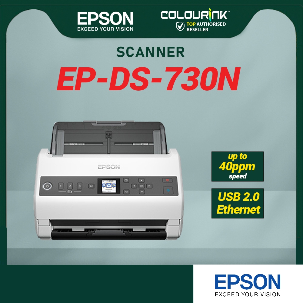 Epson Workforce DS-730N A4 Duplex Sheet-Fed Document Scanner