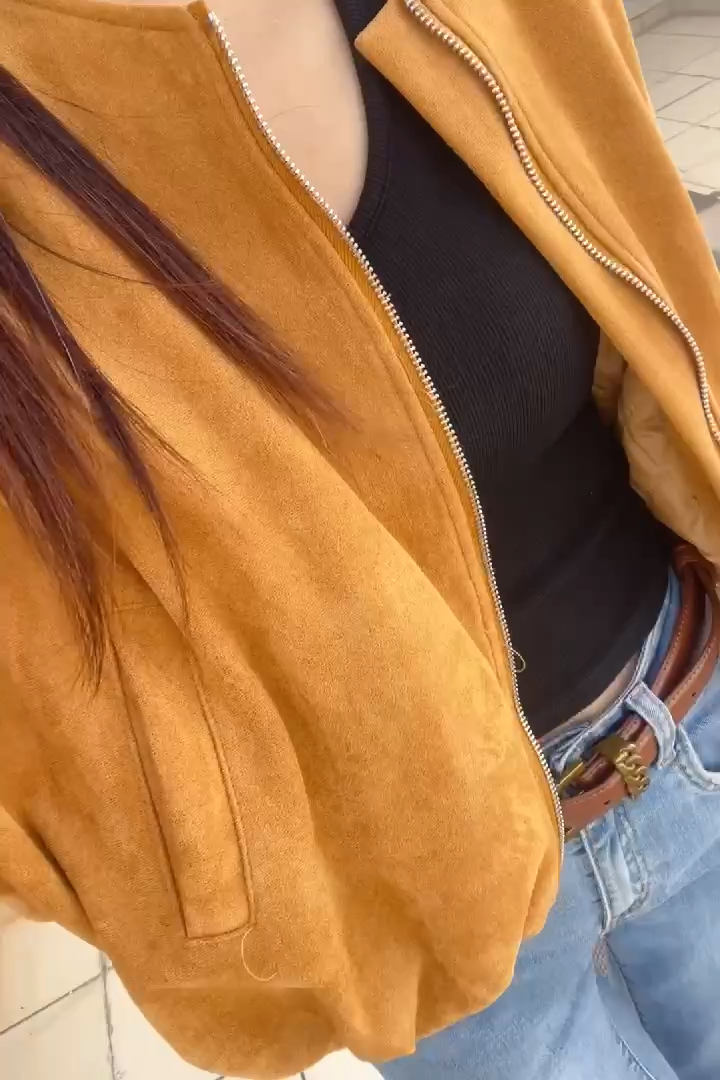 K5541 南瓜色猄布間棉褸