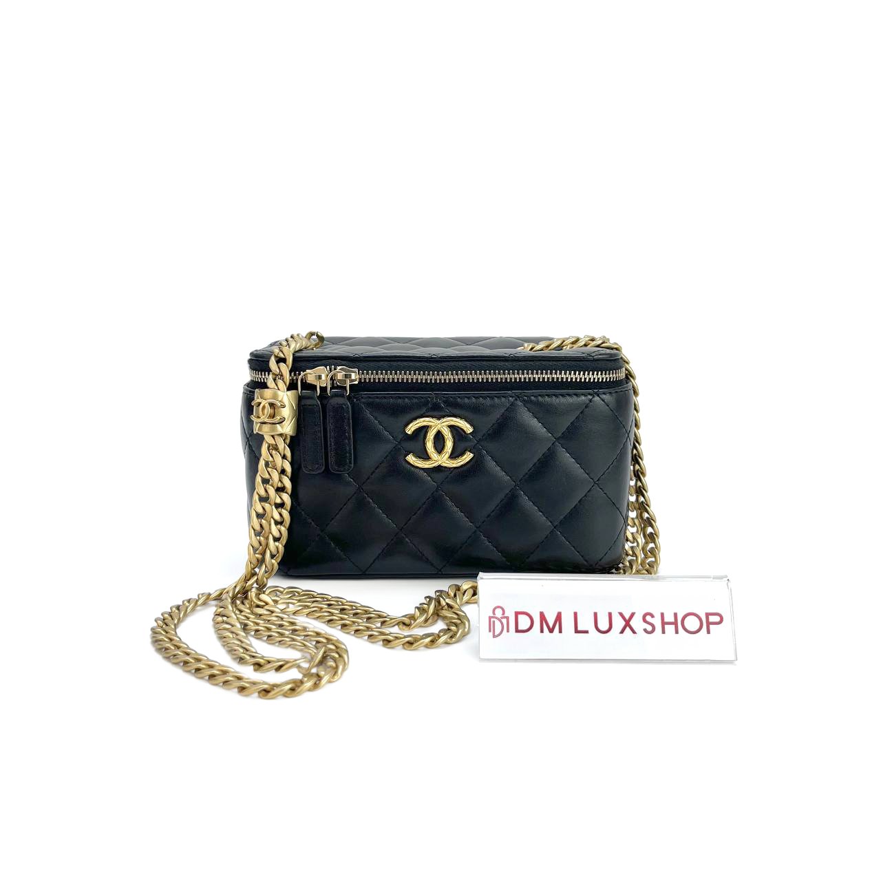 Chanel 22K Black Vanity Case GHW (Microchip)