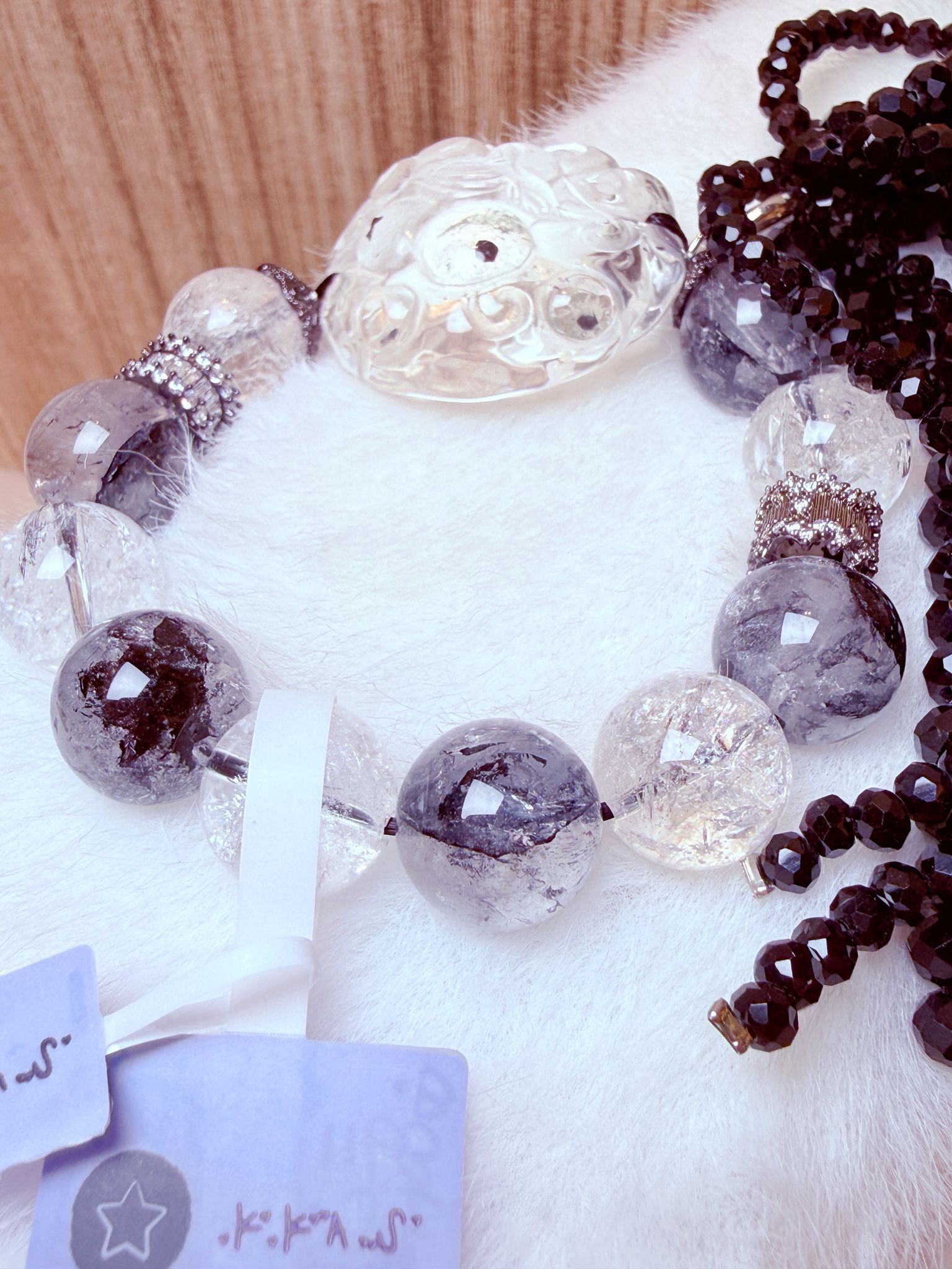 K00127 藍銅礦 九尾狐 自家設計手鏈