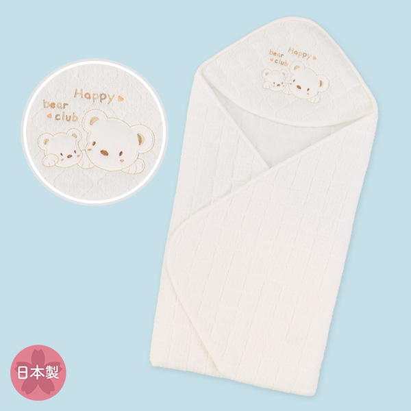 🇯🇵預訂 日本直送🇯🇵日本製小熊貼花絎縫包被襁褓