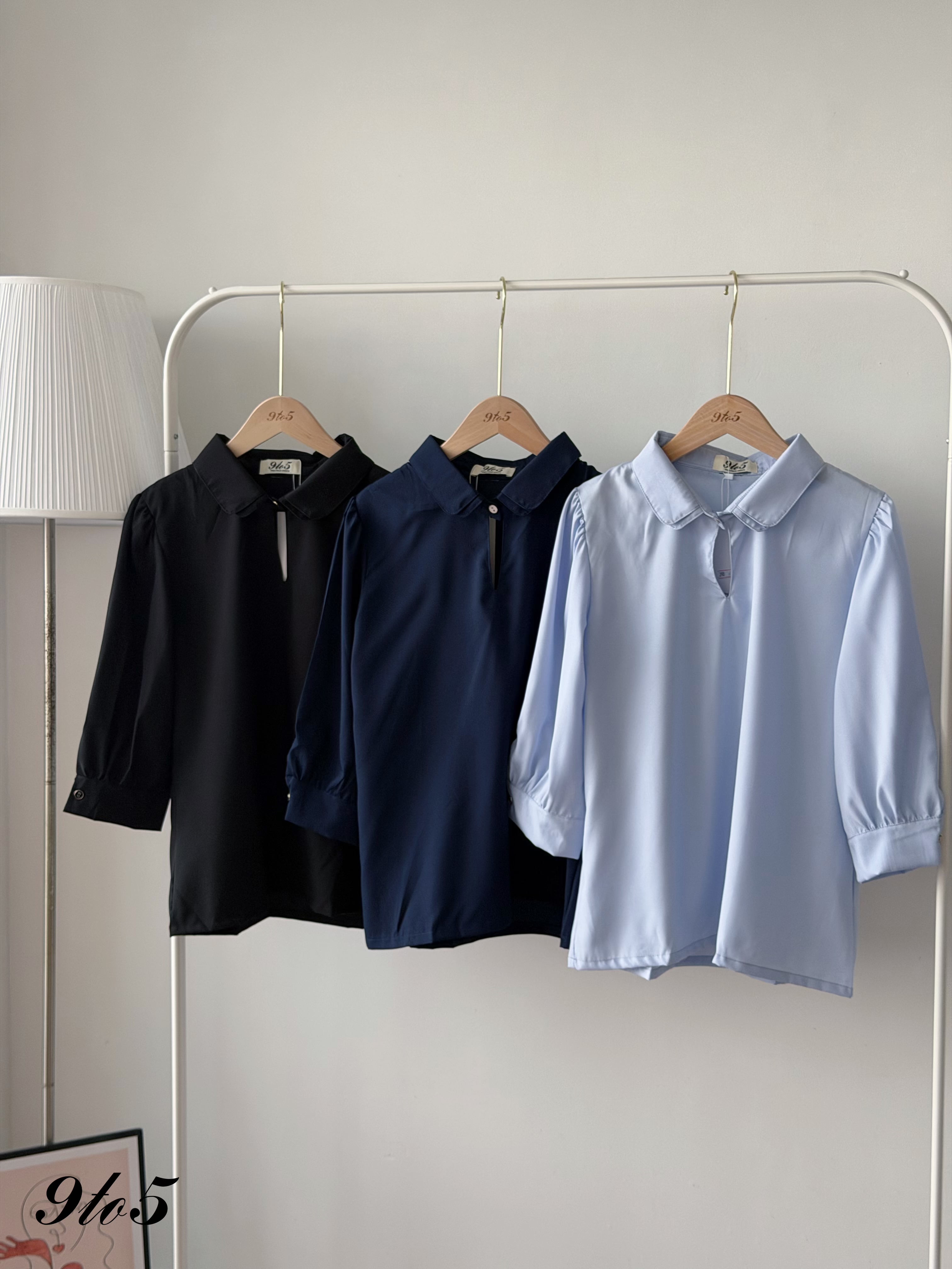 T4489 Half Sleeve Double Collar Shirt - 3 Colors