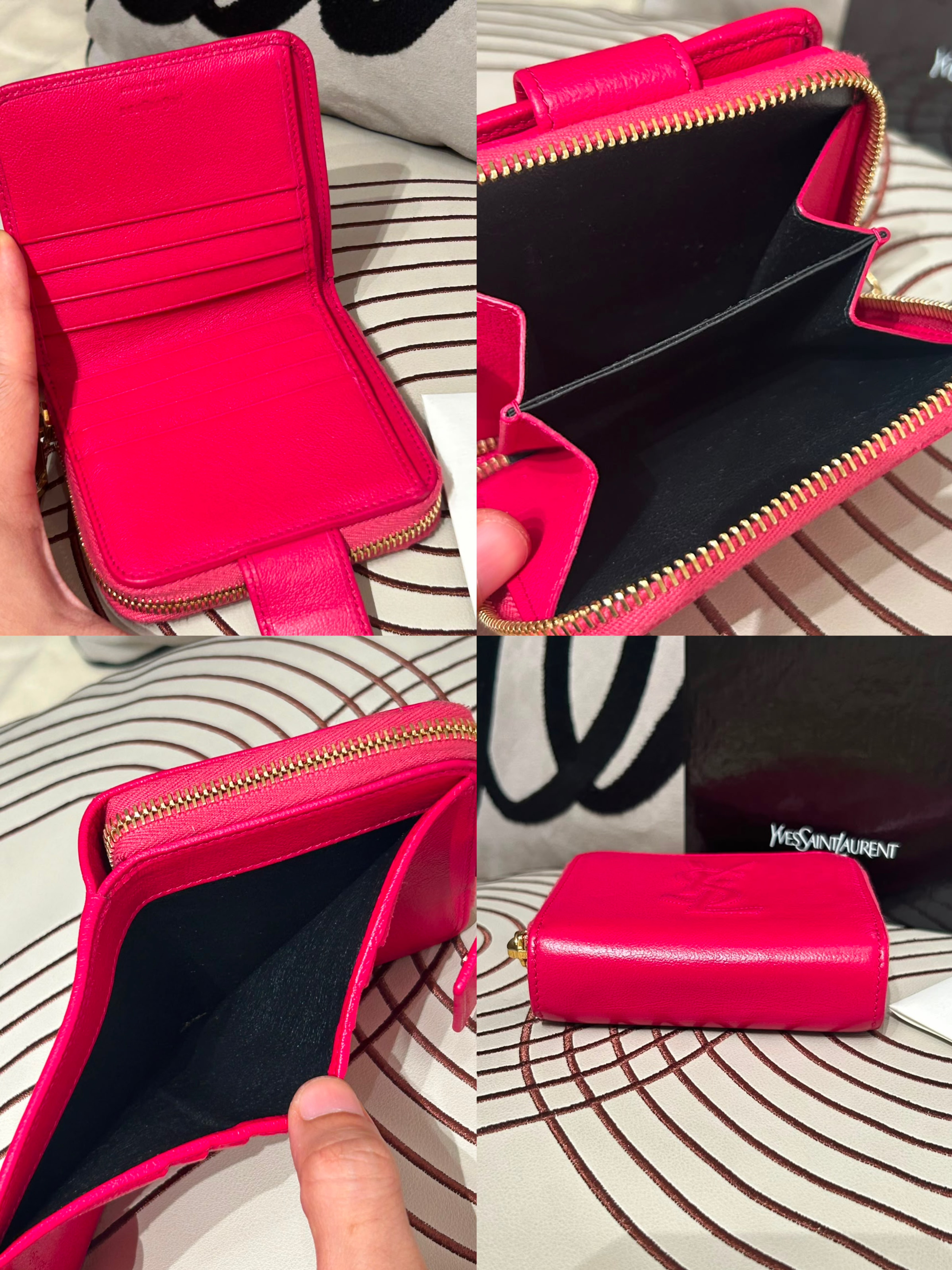 Saint laurent WALLET ✅BOX ✅BOOKLET 100%Authentic,95%new 