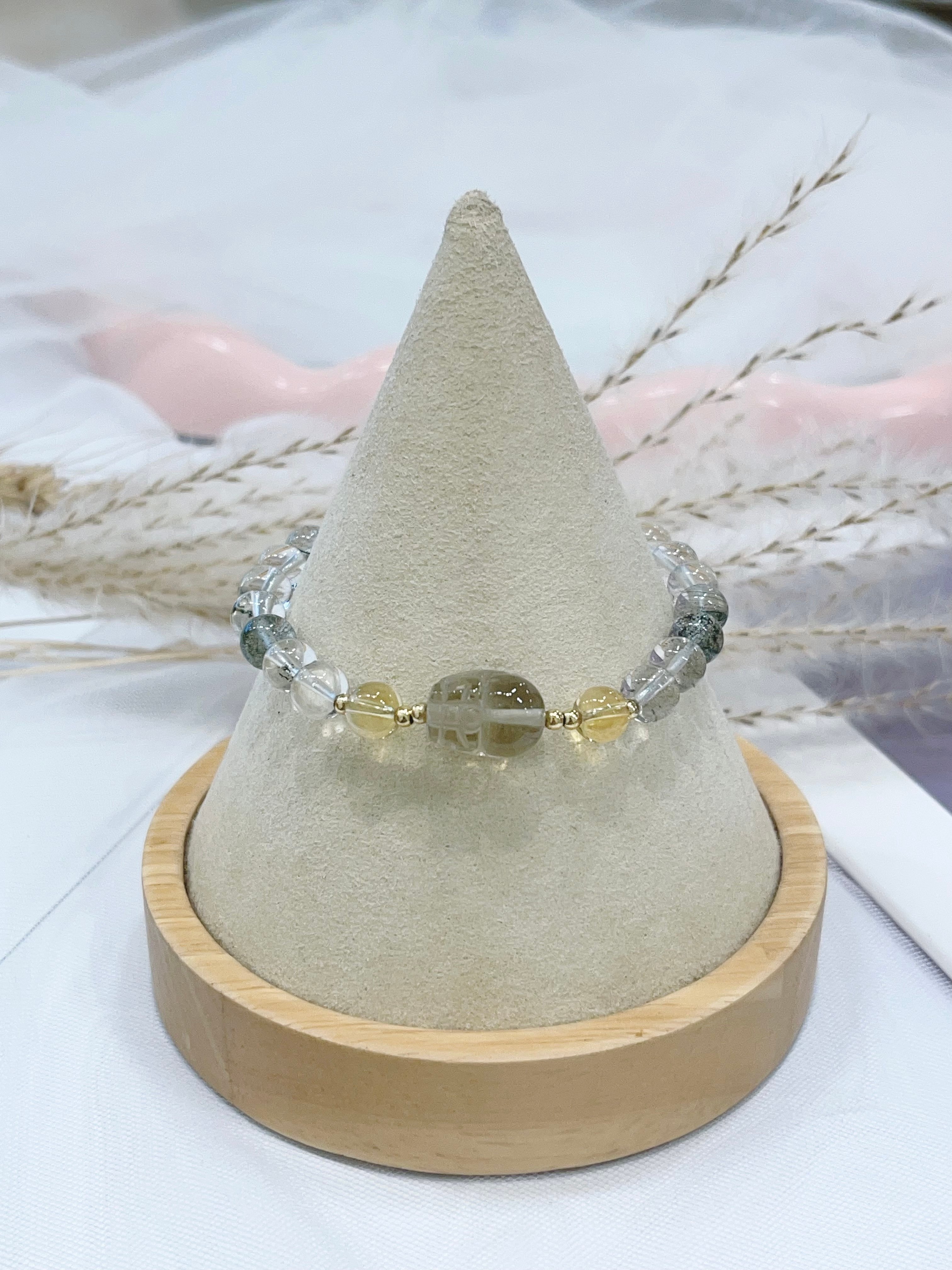 🪙 貔貅 × 绿幽灵 × 黄水晶手串 Pixiu & Green Phantom Quartz & Citrine | 6mm