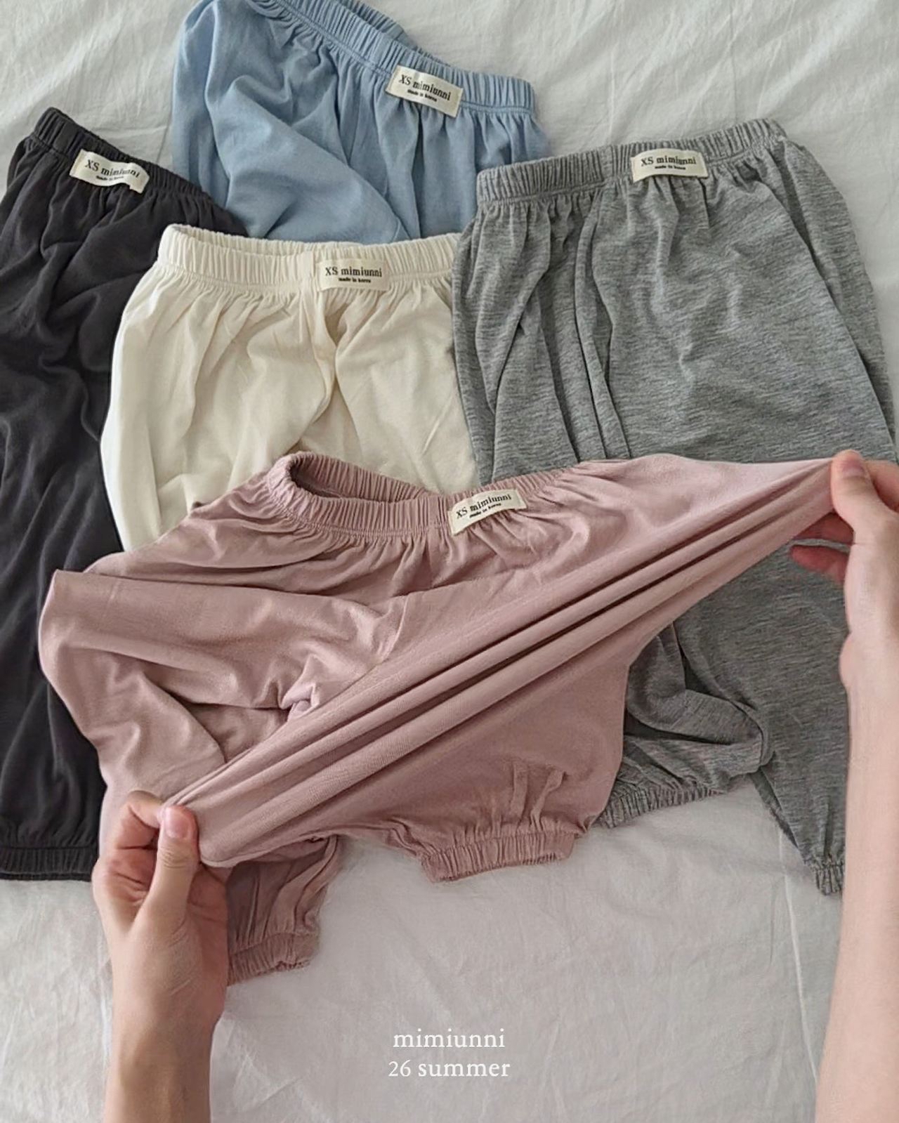 Mimiunni | 1+1 soft pants (Ivory L105-115 +Grey XL 115-120)