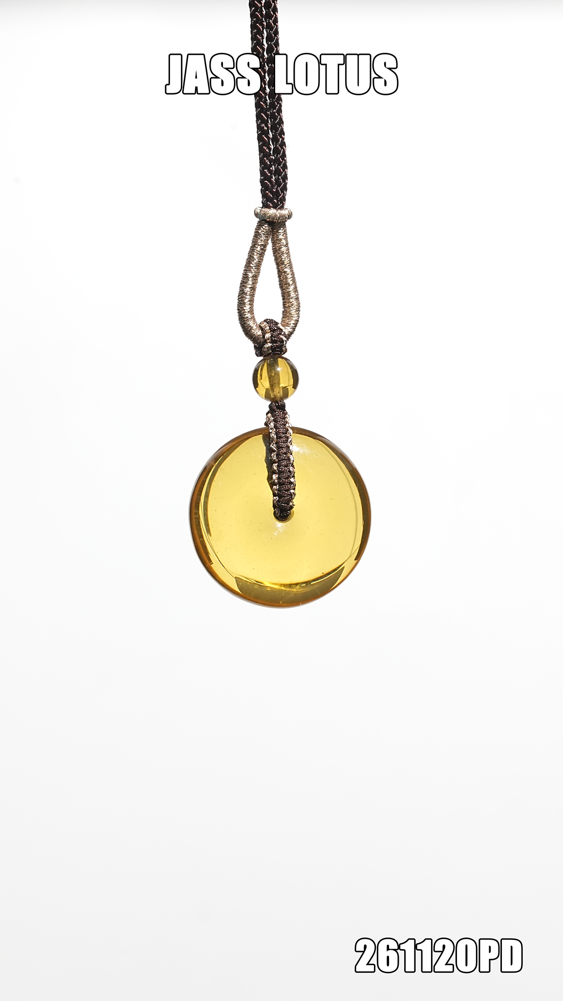 緬甸天然琥珀高藍珀平安扣吊墜