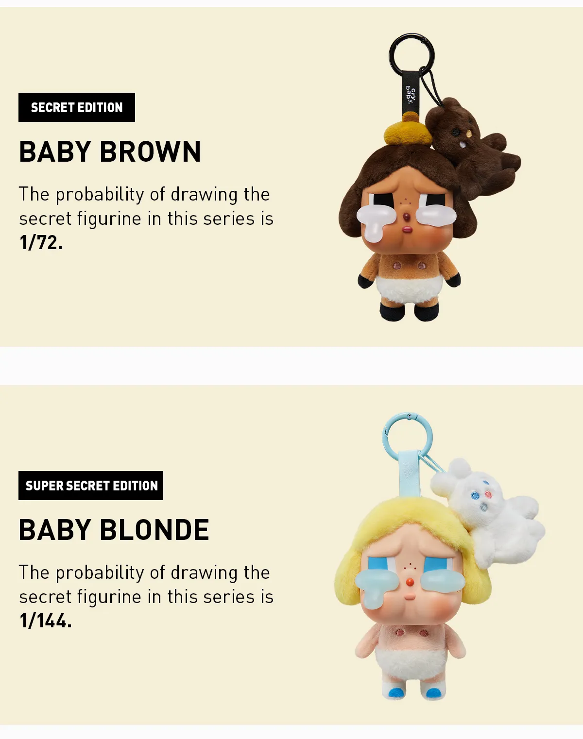 [Crybaby] Crying Again 系列搪膠臉毛絨盲盒 (日語/英語) | 1件